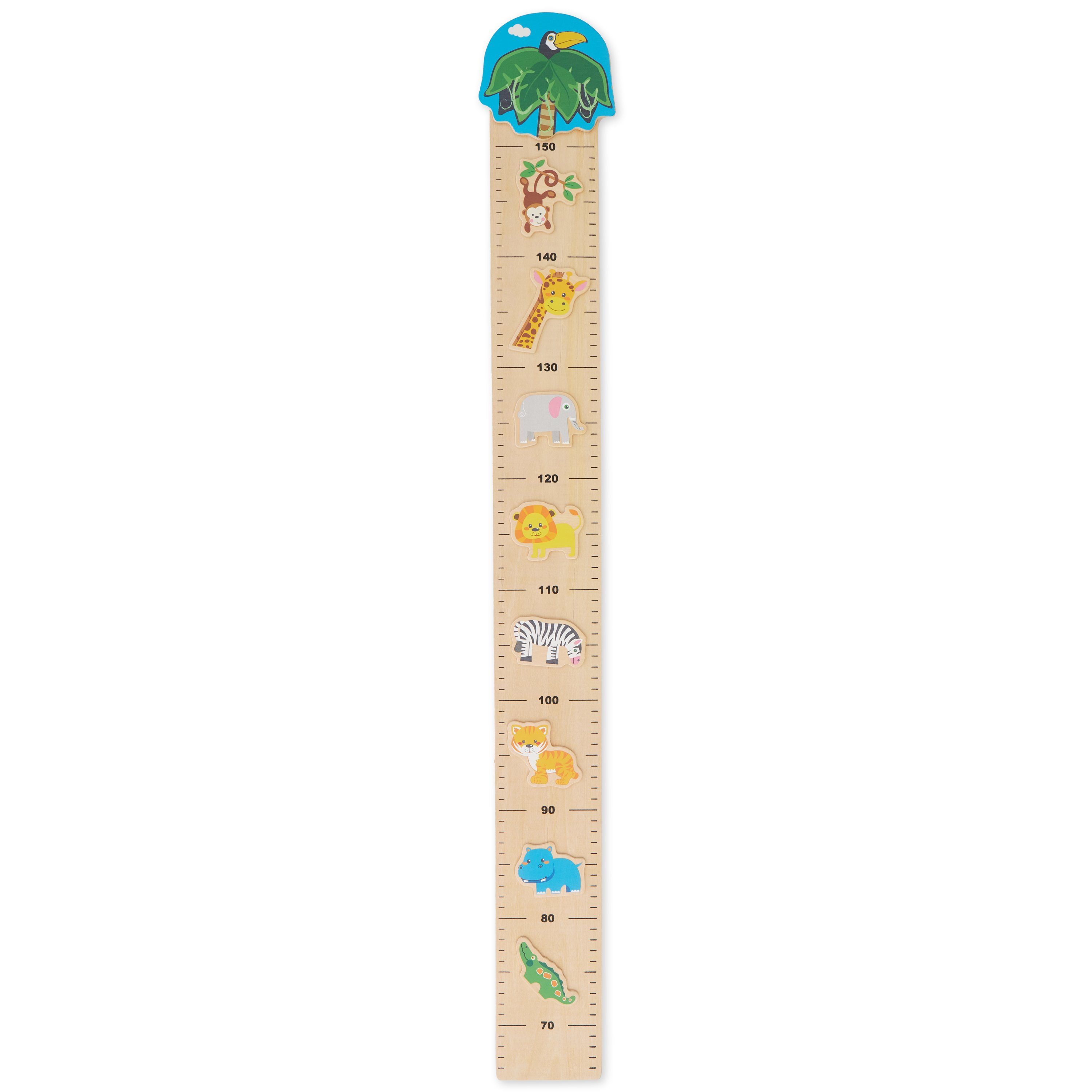 BIECO Messlatte Bieco Holz Messlatte Kinder Zoo Skala 0,65-1,5m Messlatte Kind Holz Wand Holz Dekoration Massband Kinder Kinder Messlatte Holz Holz Meter Messlatte Mädchen & Junge Messlatte Kind