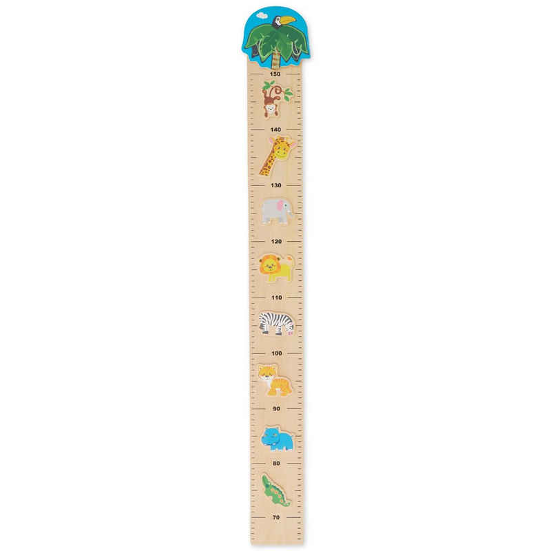 BIECO Messlatte Bieco Holz Messlatte Kinder Zoo Skala 0,65-1,5m Messlatte Kind Holz Wand Holz Dekoration Massband Kinder Kinder Messlatte Holz Holz Meter Messlatte Mädchen & Junge Messlatte Kind