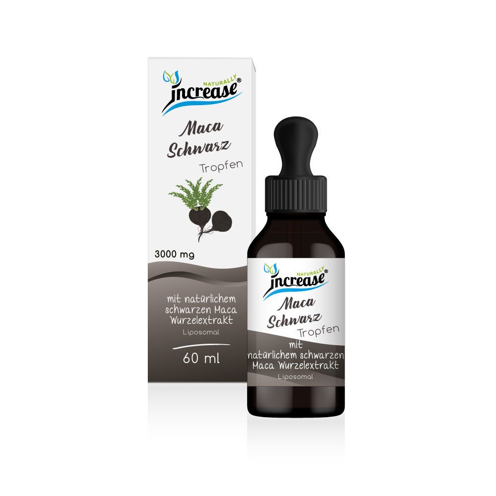 increase NATURALLY Liposomaler Maca Schwarz - 3000mg pro Tag Tropfen, 60 ml