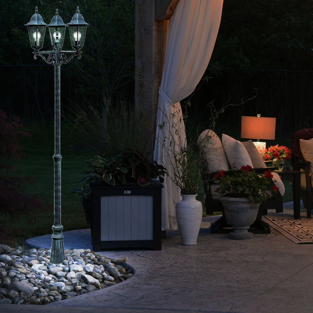 etc-shop Außen-Stehlampe, Leuchtmittel inklusive, Warmweiß, Kandelaber Außenleuchte Gartenleuchte Laterne 3