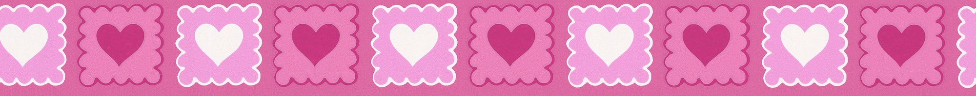 Bricoflor Kinderzimmer Wandbordüre in Pink Herz Tapeten Bordüre Ideal für M günstig online kaufen