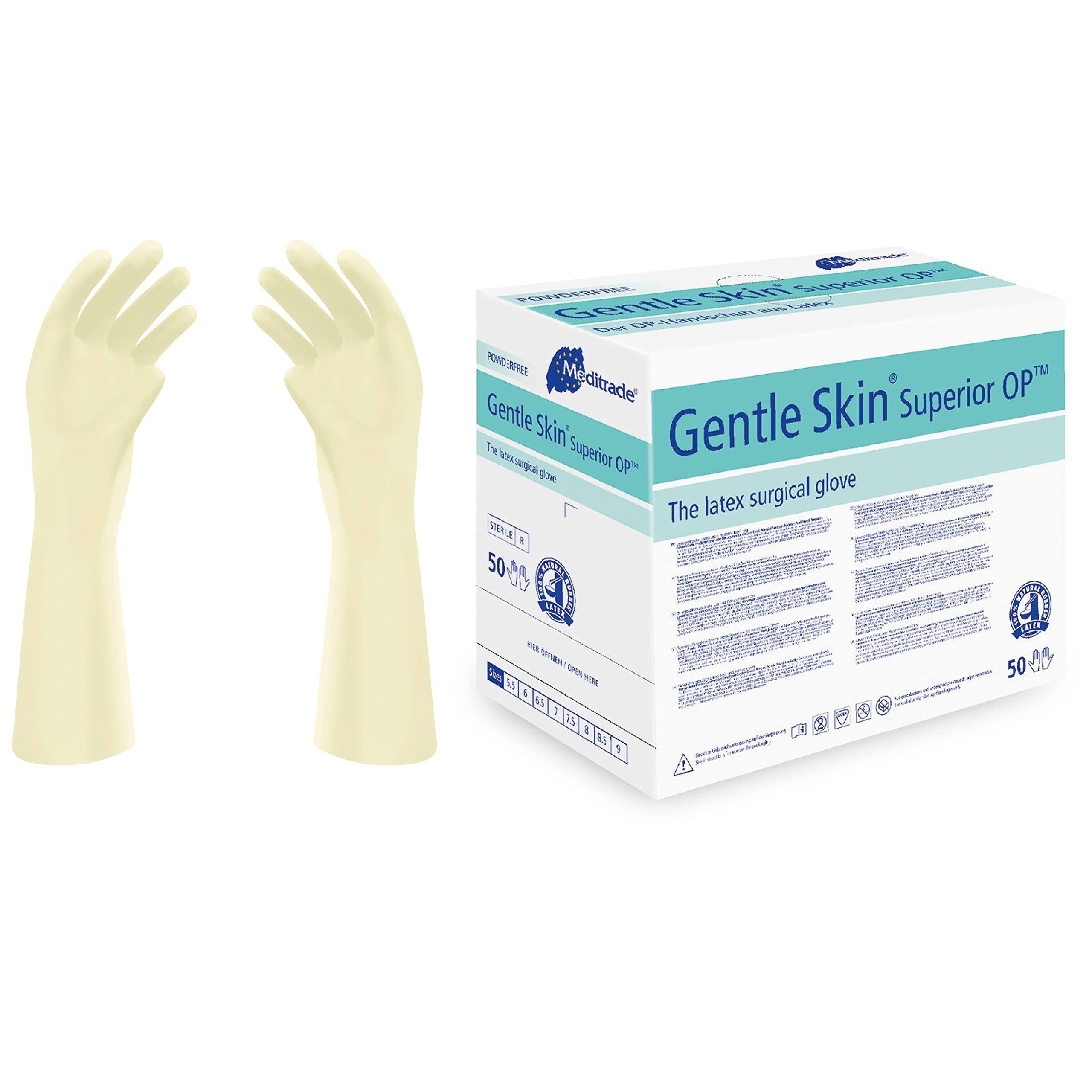 MediTrade Latexhandschuhe Gentle Skin Superior OP™ OP-Handschuh aus Latex, puderfrei, Gr. 6