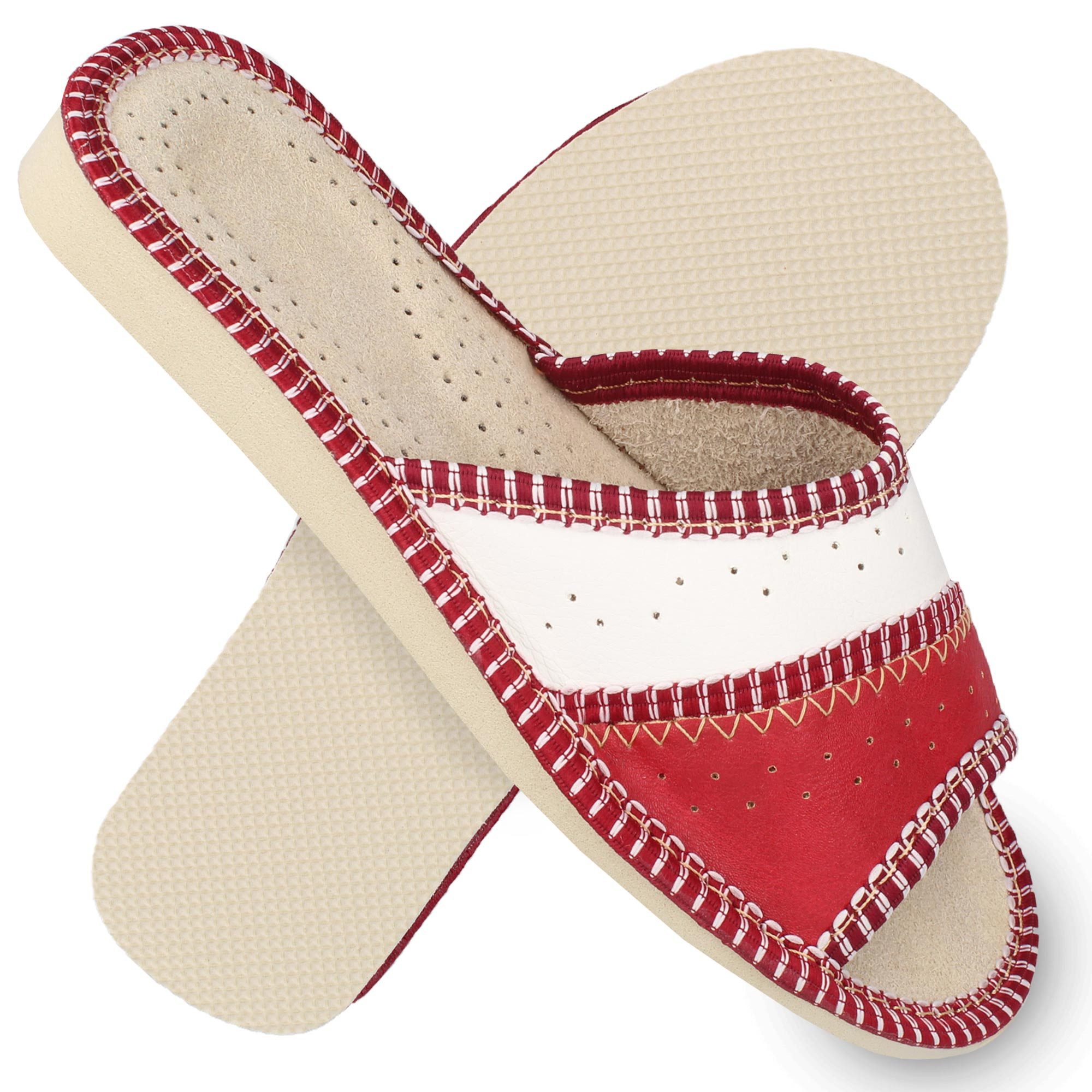 filsko Tvis Damen Hausschuh offene Pantolette grau oder weiß