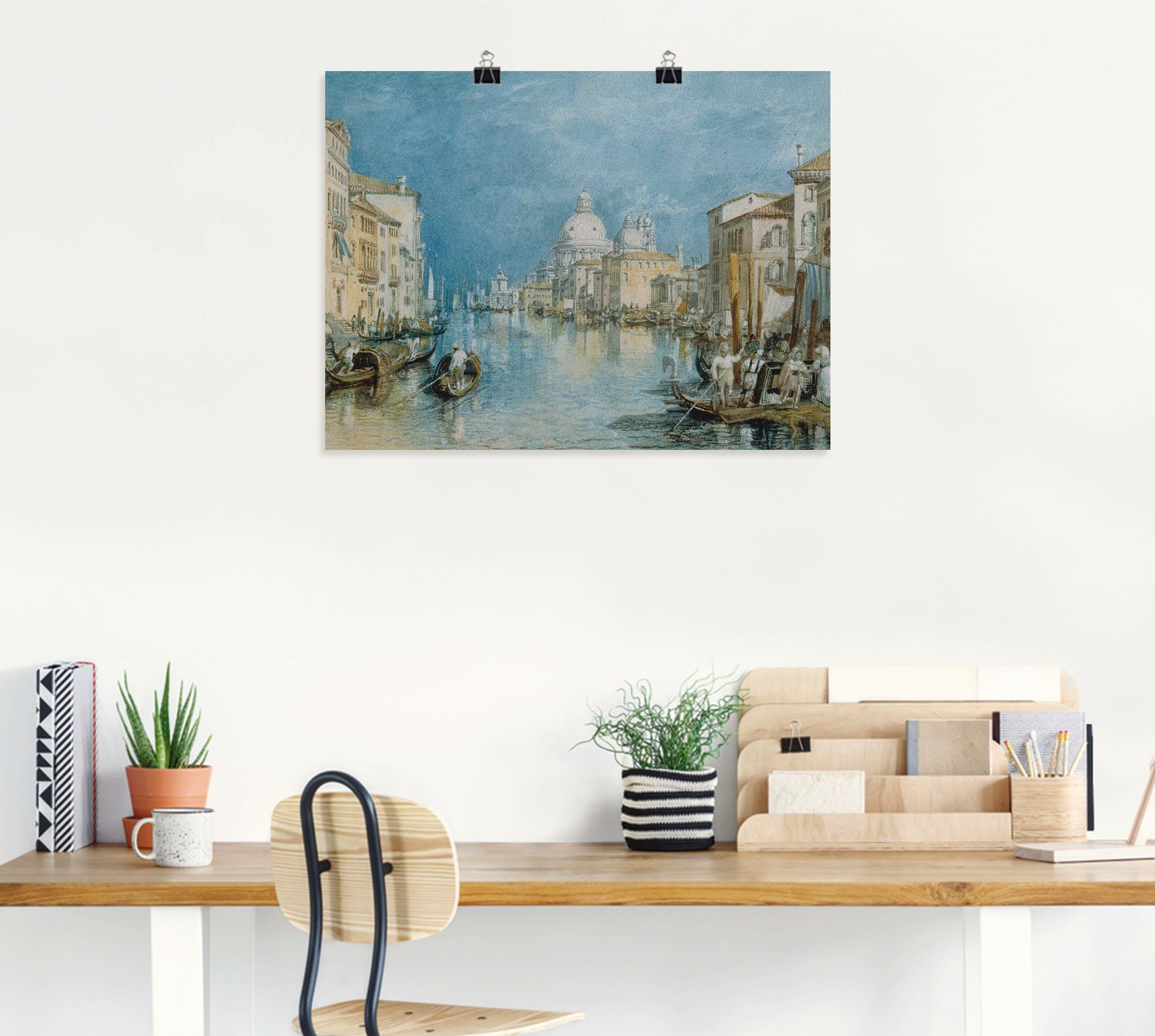 Artland Wandbild Venedig, Canale Leinwandbild, als oder Poster in Wandaufkleber Italien versch. Grande., (1 Größen St)