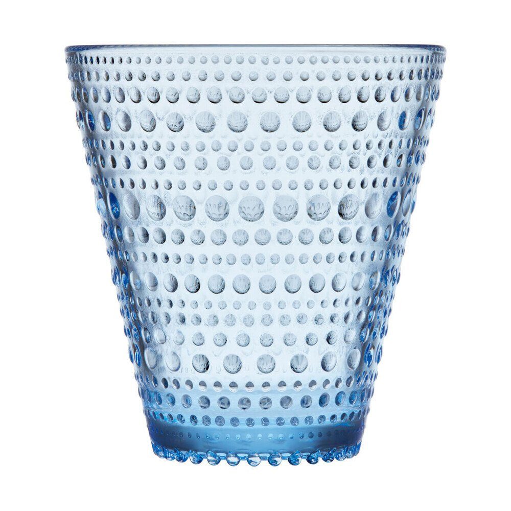 IITTALA Glas 2er Set Trinkglas 30cl Kastehelmi aqua, Glas, Vorratsdose mittel, Ø9,6cm