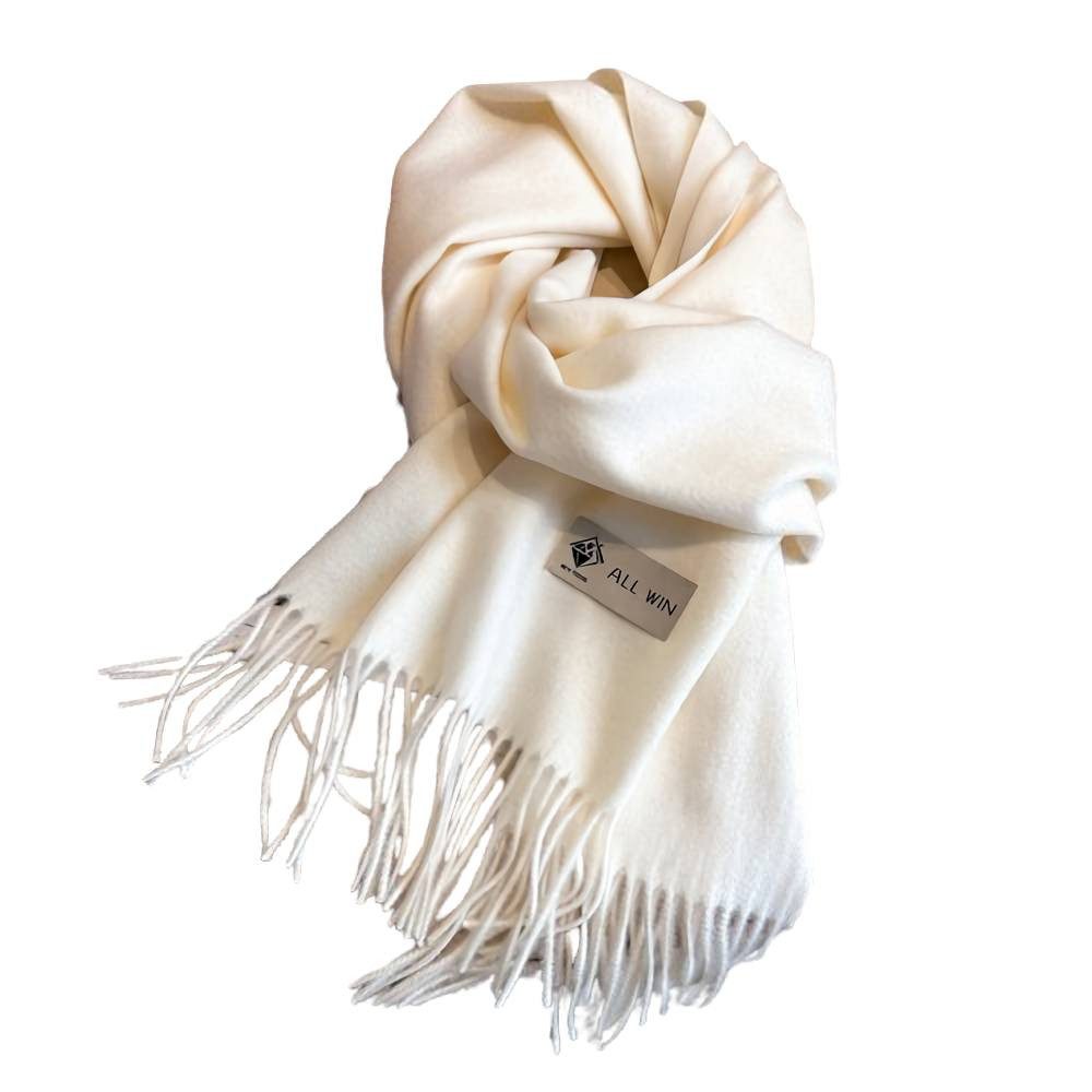Blusmart Halstuch Schal Damen Warm Herbst Winter unifarben Baumwolle mit quasten, (Dick und weich, Einfarbige Schals und Платки), Für abendkleid xl Stola Scarf Winterschal