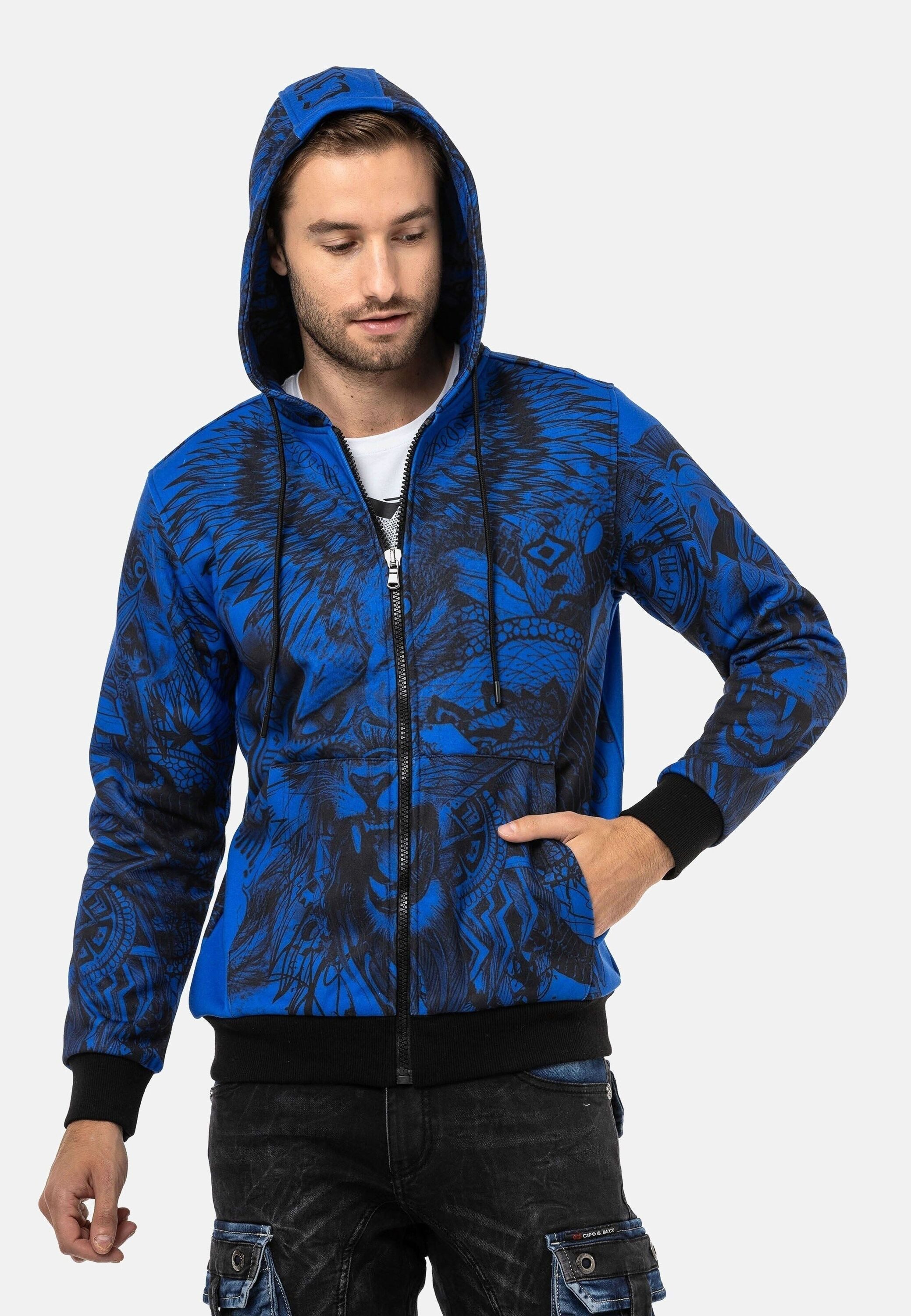 Cipo & Baxx Sweatjacke Jacken (1-tlg) mit auffälligem Print, CL559