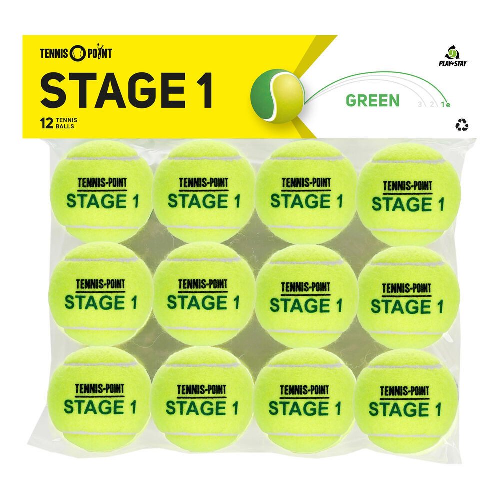 Tennis-Point Tennisball TP Stage 1 - Tennisbälle - Play and Stay Ball - (12er Beutel)