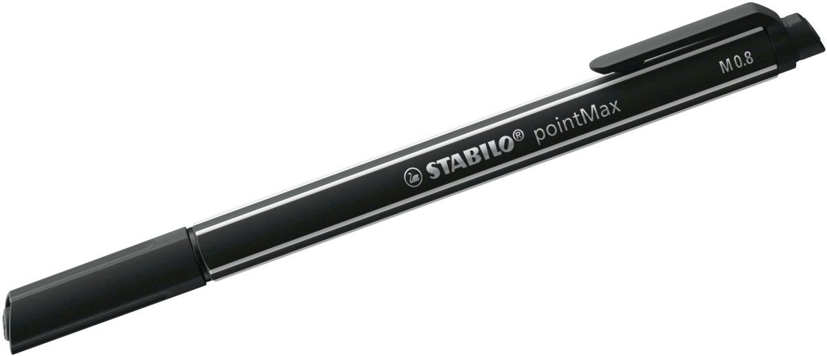 STABILO Filzstift Filzschreiber pointMax 0,8 mm schwarz