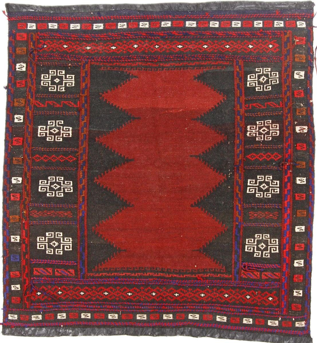 Orientteppich Kelim Afghan Antik 112x120 Handgewebter Orientteppich Quadratisch, Nain Trading, rechteckig, Höhe: 3 mm
