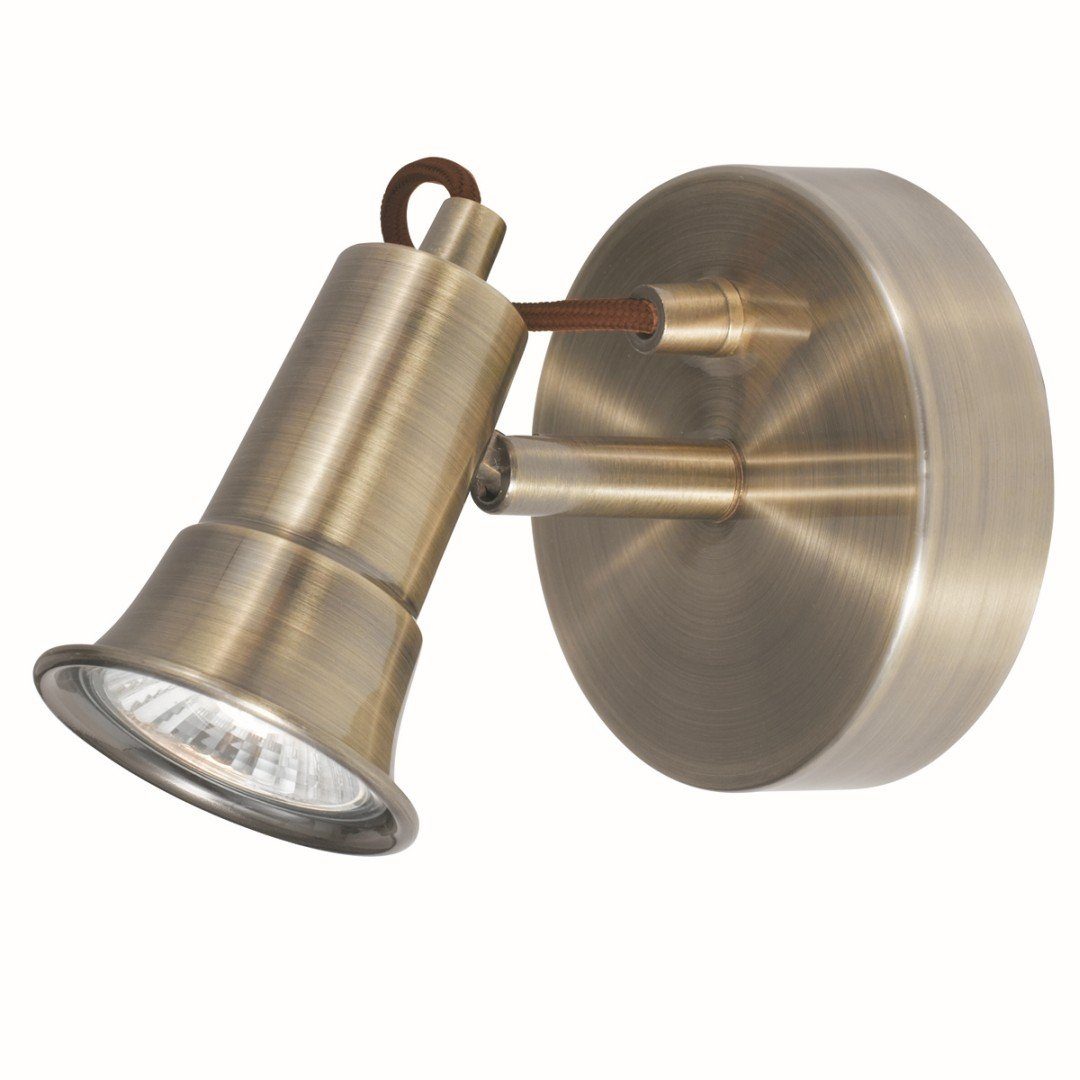 Licht-Erlebnisse Wandstrahler BEERFELDEN, Wandleuchte Bronze Metall GU10 Modern Wandlampe
