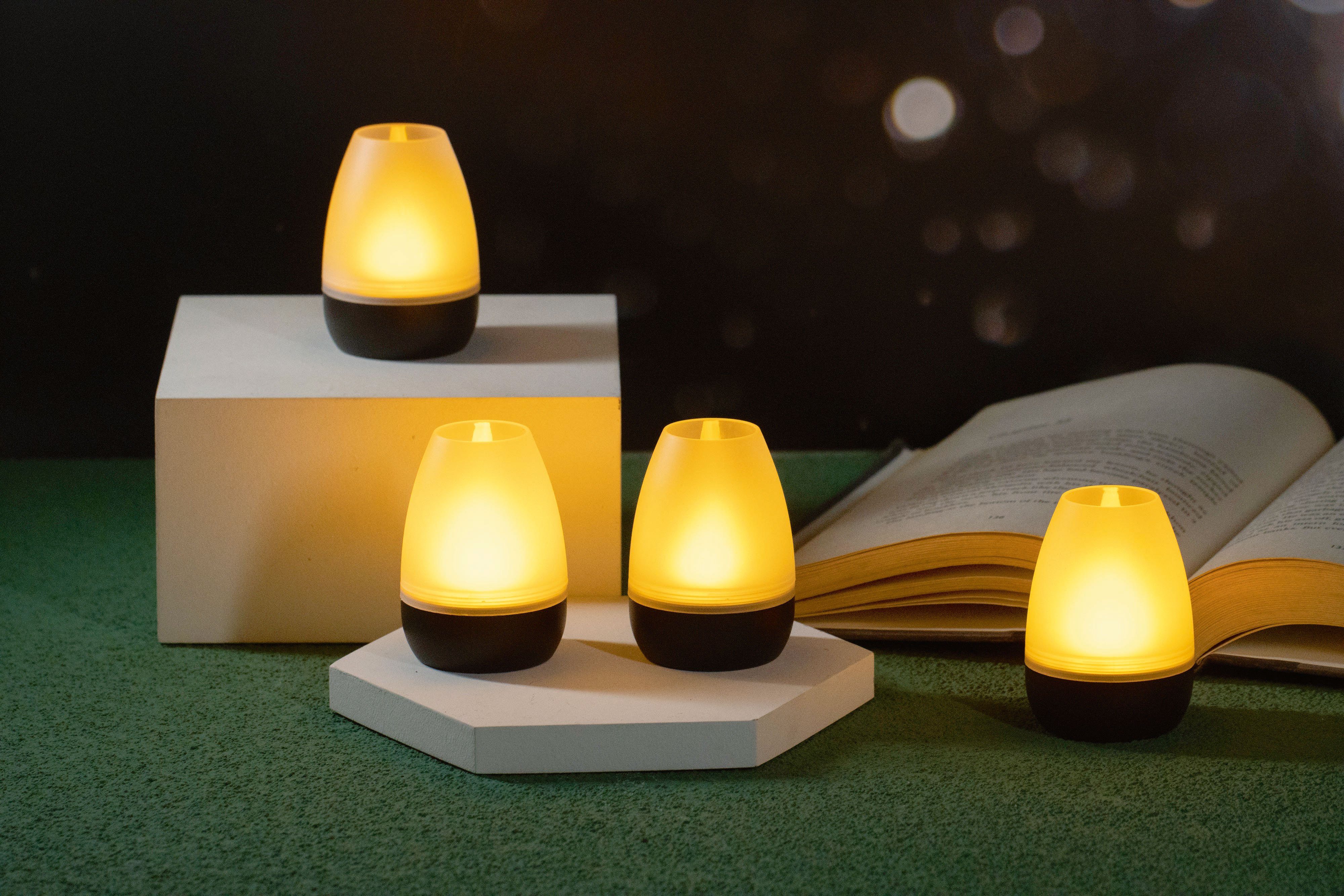 Northpoint LED Dekolicht LED Akku Lounge Lights Kabellos für Innen und Außen RGBW Flackereffekt – Bild 5 von 5