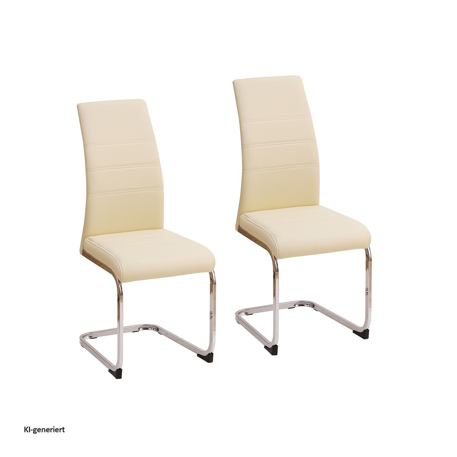 HTI-Line Freischwinger Schwingstuhl SallyC PU 2er (Set, 2 St), Freischwinger Esszimmerstuhl Kunstleder – Bild 2 von 4