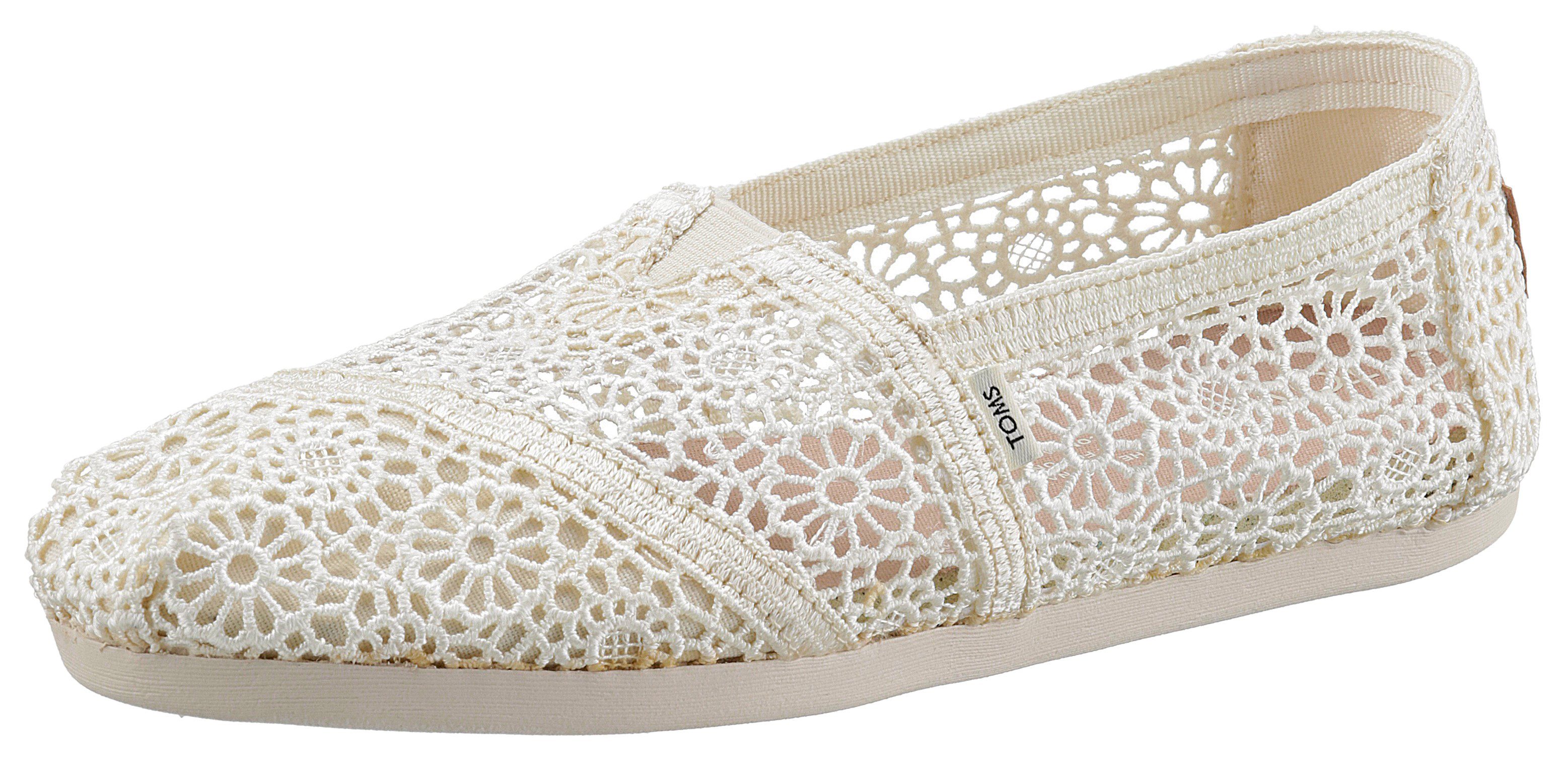 ALPARGATA Slipper in beige Makramee-Look schönen TOMS