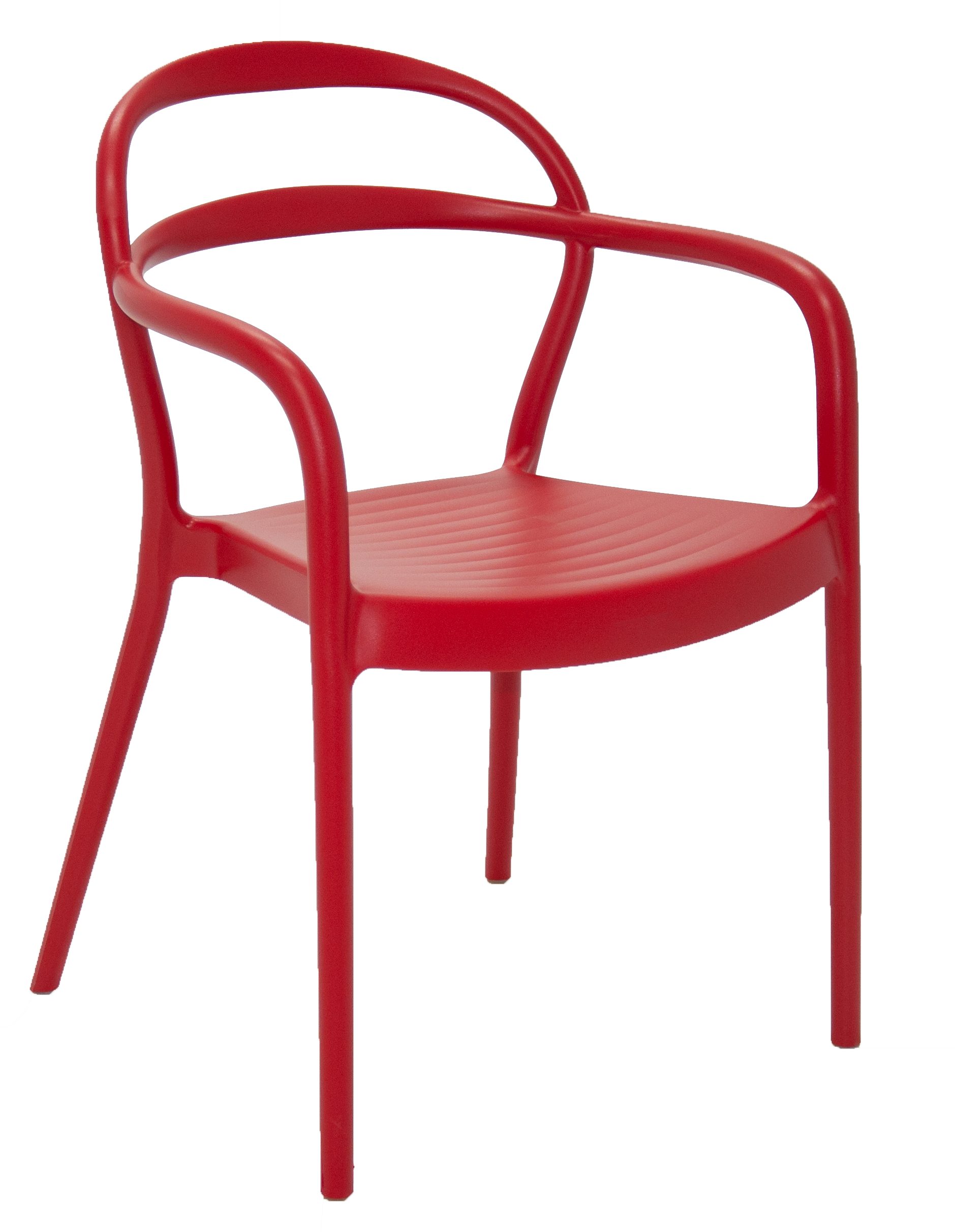 Tramontina mit SISSI, Kunststoff aus Armlehne, Rot stapelbar, Armlehnstuhl