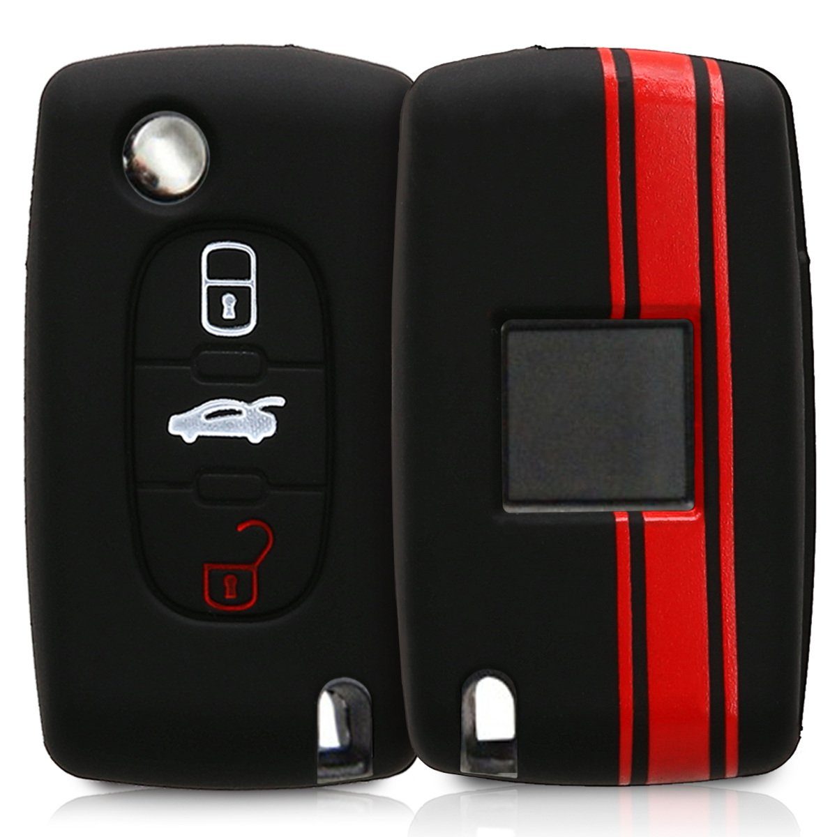 kwmobile Schlüsseltasche Autoschlüssel Hülle für Peugeot Citroen,  Schlüsselhülle Schlüssel Case Cover