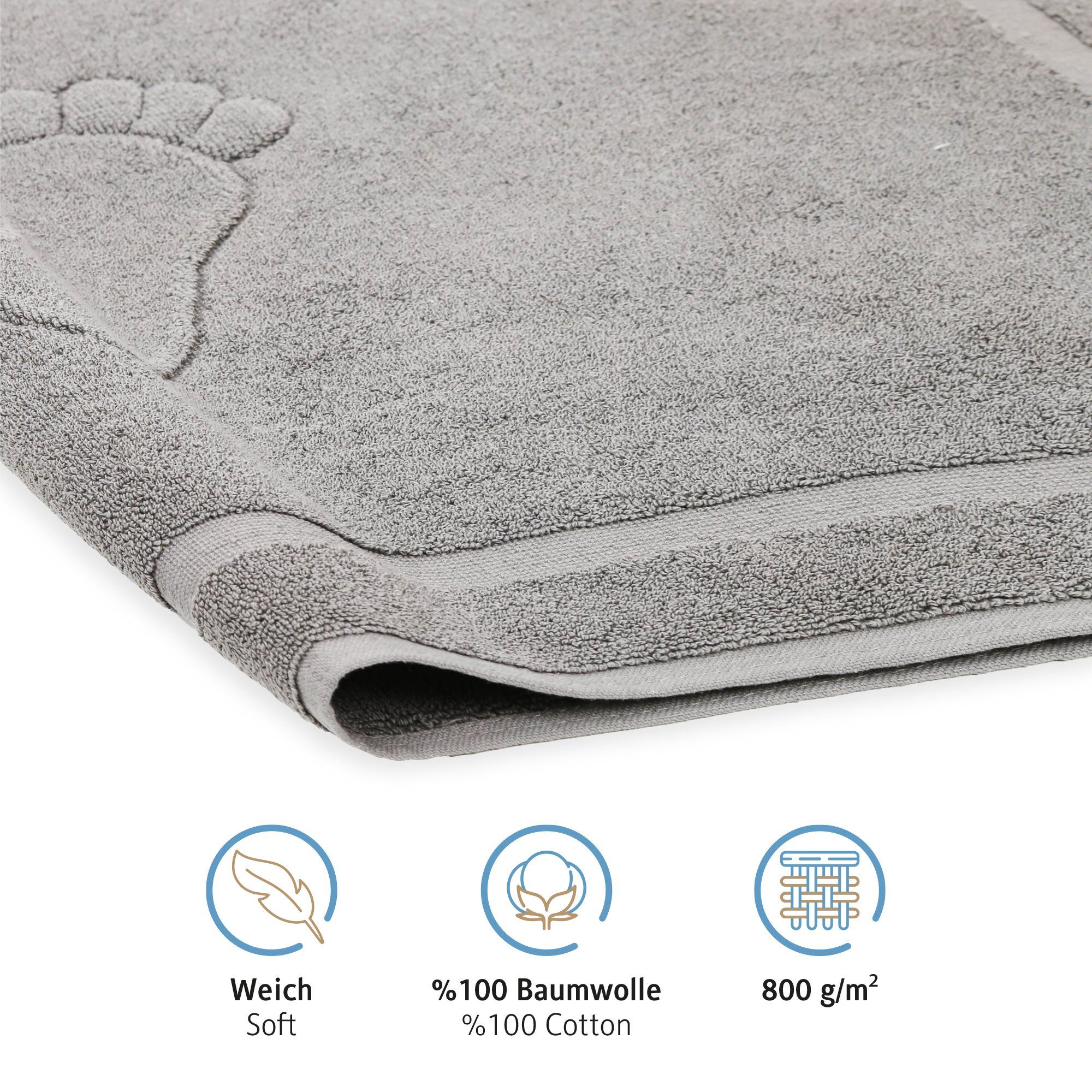 Komfortec Badematte Badvorleger aus 100% Baumwolle, 50x80 cm Duschvorleger, günstig online kaufen