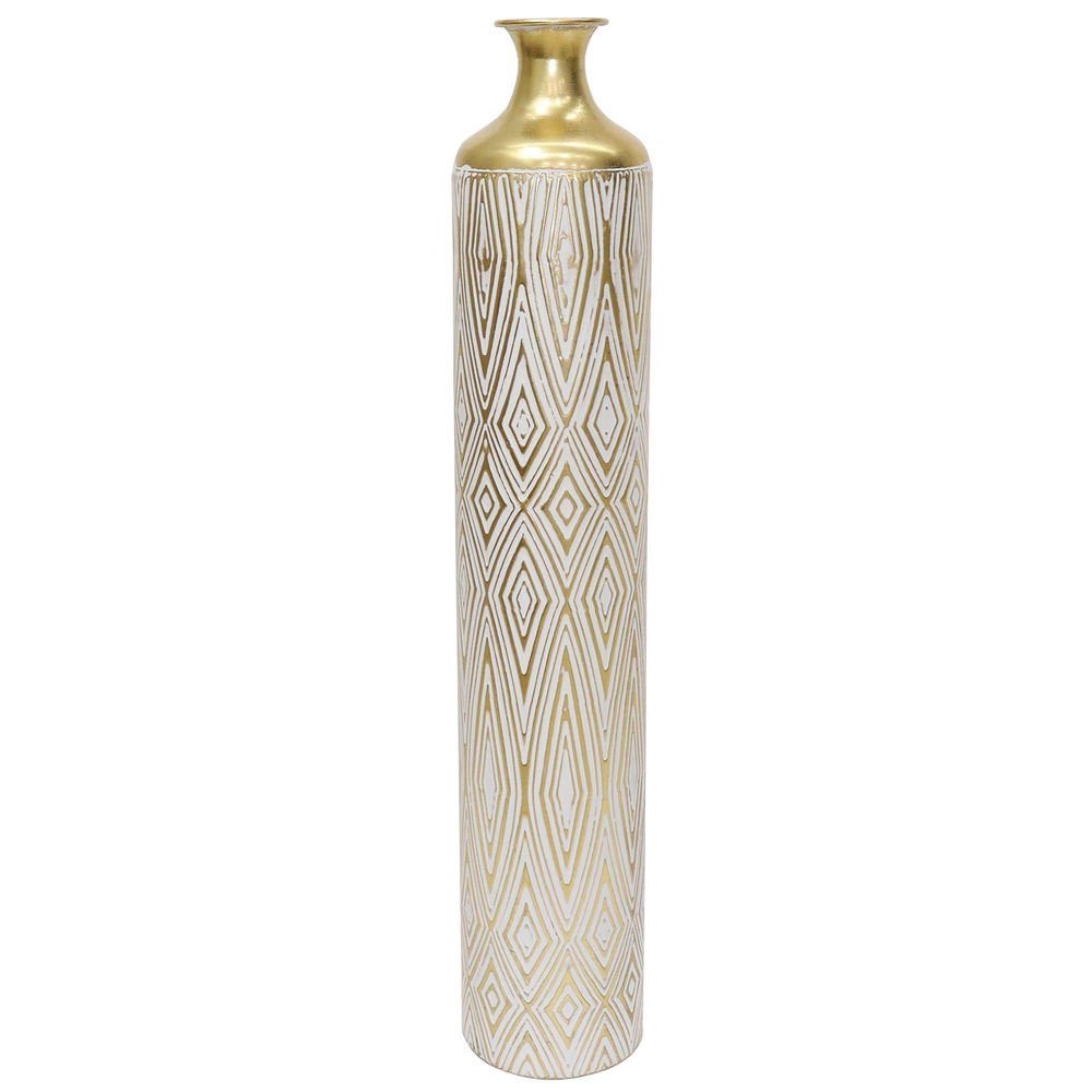 Home cm 85 x Afrikanisch Decor 15 DKD DKD Home Weiß Metall Dekovase 15 Vase Decor x