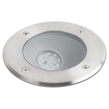 click-licht LED Einbauleuchte LED Bodeneinbaustrahler Salt in Silber belastbar, keine weiteren Funktionen, Leuchtmittel enthalten: Ja, fest verbaut, LED, warmweiss, Einbaustrahler, Einbauleuchte