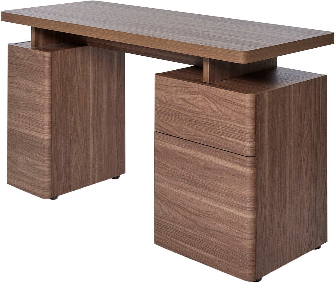 Jahnke Schreibtisch CU-LIBRE 140 (1-St), platzsparender Arbeitsplatz, 1 Schublade und 2 Türen, 135 cm