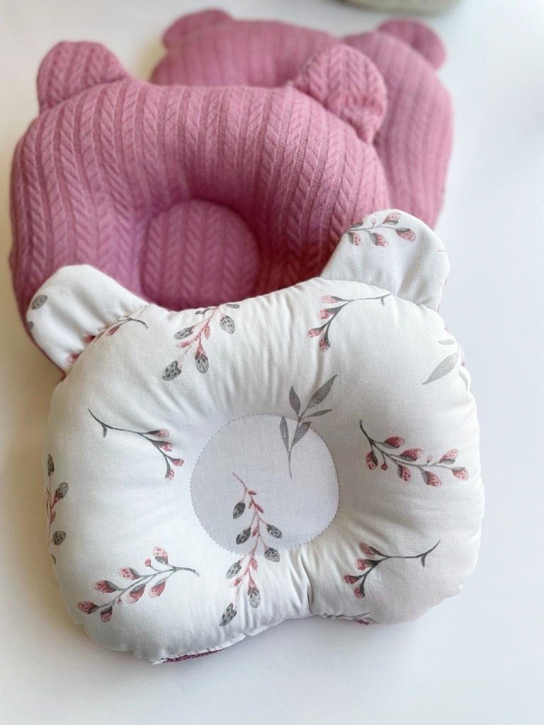Baby Fancyroom Babykissen Ergonomisches Babykissen mit Kopfmulde gegen Plattkopf, beidseitig, 100% Baumwollstoffe
