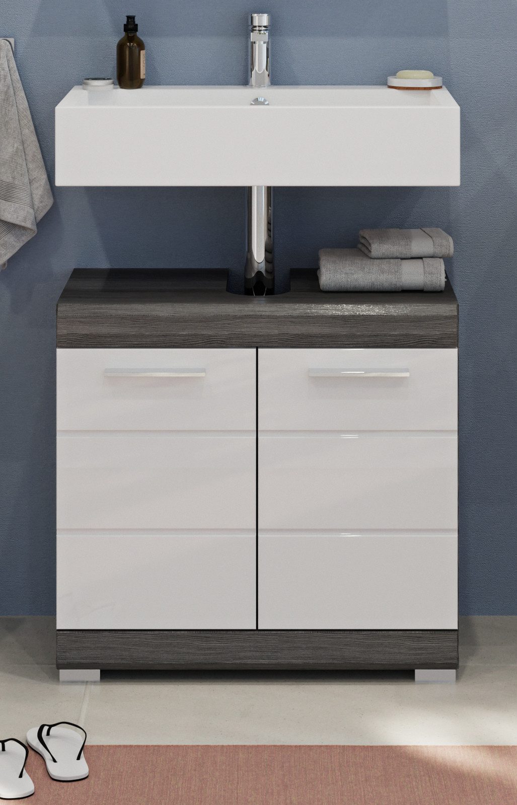 Inn.Furn Waschbeckenunterschrank Shawn (Waschtisch Unterschrank, weiß günstig online kaufen