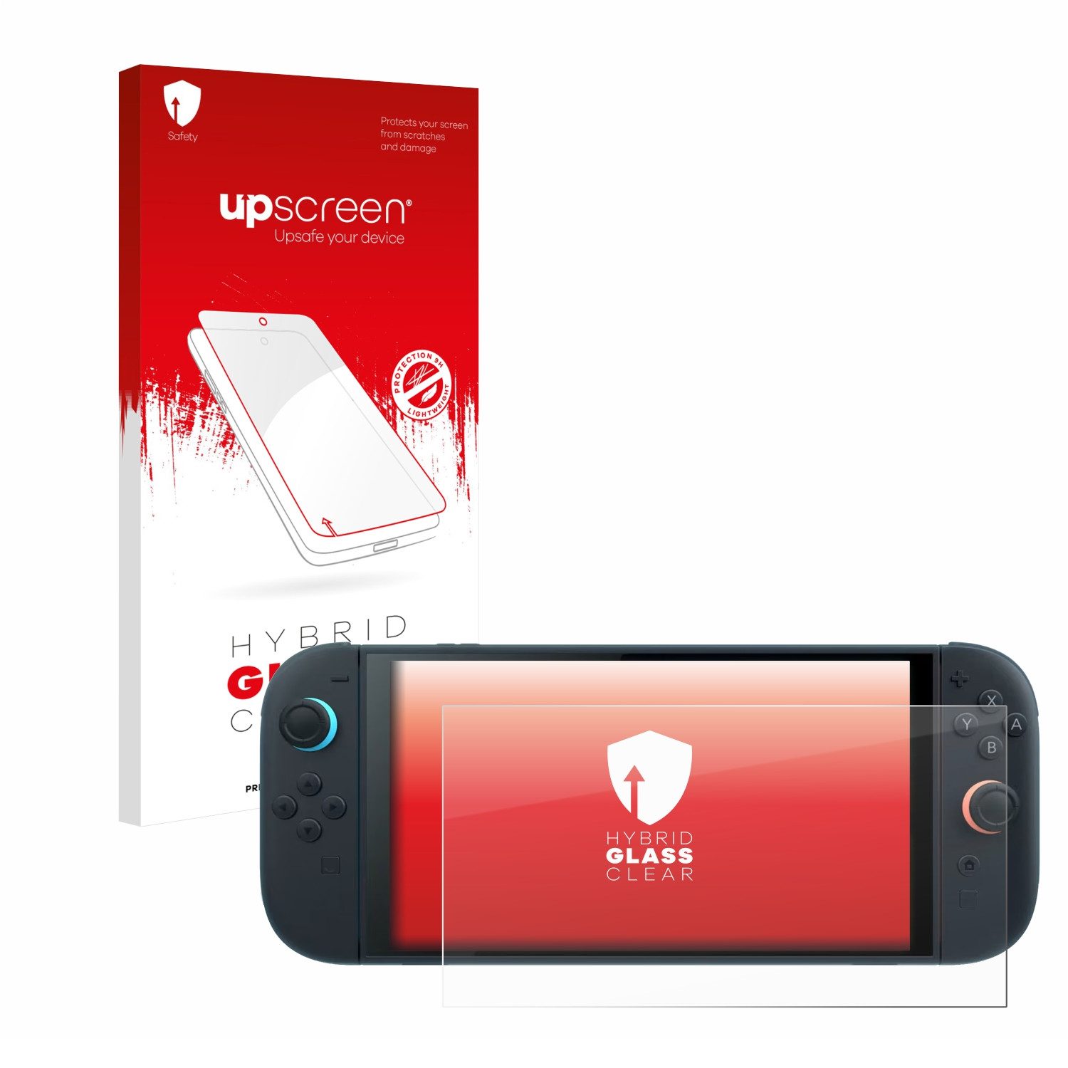 upscreen Displayschutzglas Folie für Nintendo Switch 2, Schutzfolie Glas Panzer Display Schutz klar