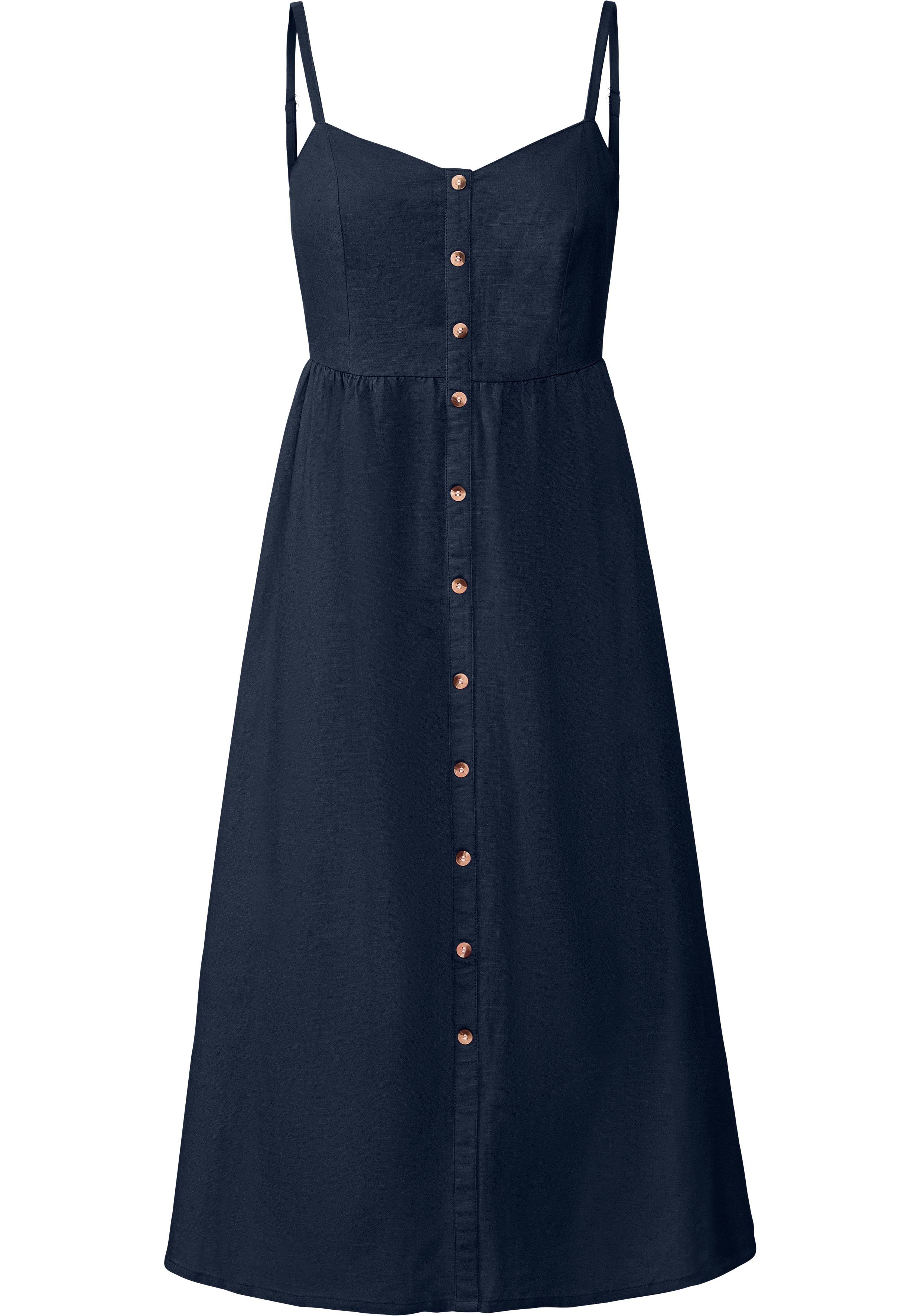 LASCANA Leinenmix Sommerkleid aus marine