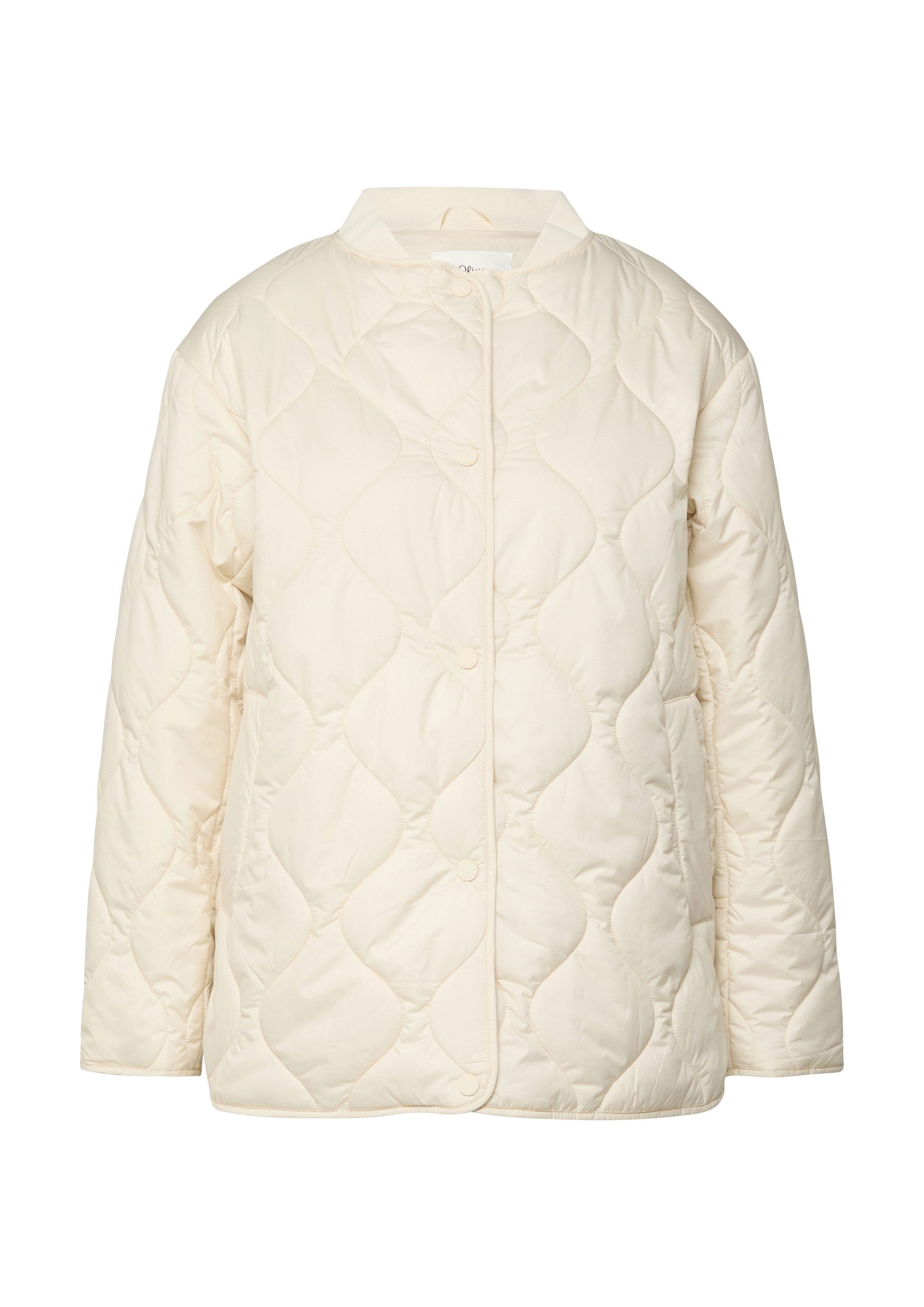 s.Oliver Funktionsjacke Outdoor-Jacke Steppjacke mit Bomberkragen und seitlichen Schlitzen