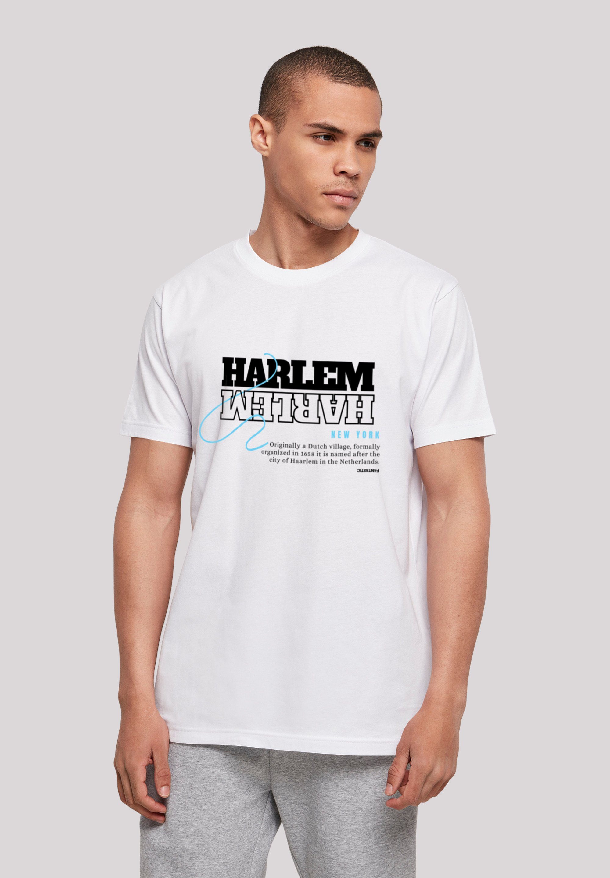 F4NT4STIC T-Shirt Harlem TEE UNISEX Print weiß