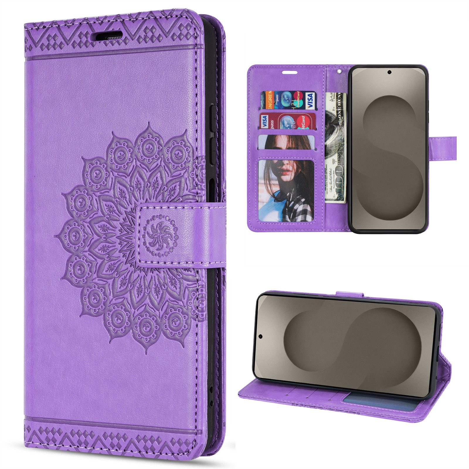 betterfon Handyhülle für Samsung Galaxy S26 Hülle Wallet Case Kartenfächern, Hergestellt aus PU-Leder & weichem TPU