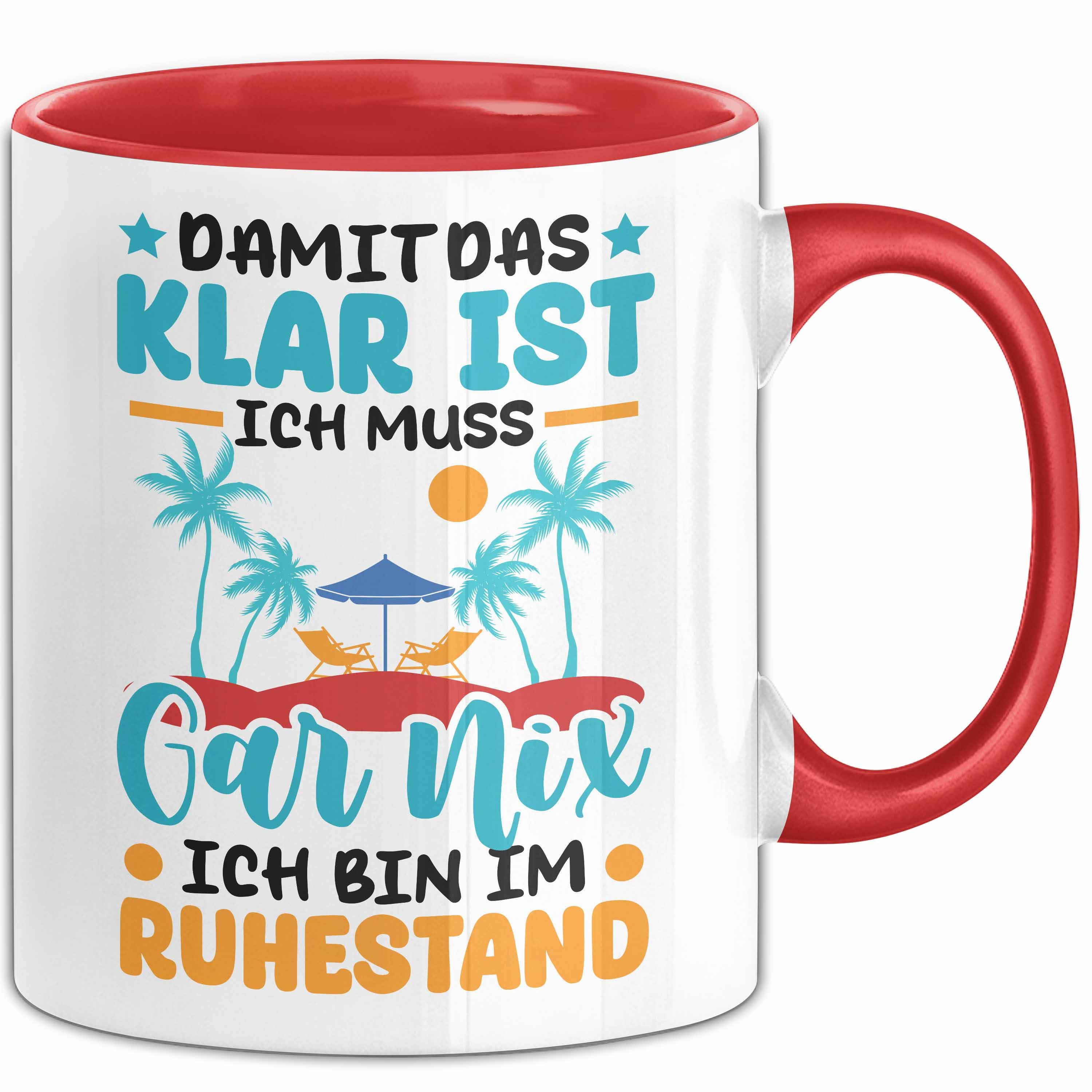 Trendation Tasse Rente Geschenk Tasse Geschenkidee für Rentnerin im Ruhestand Lustiger