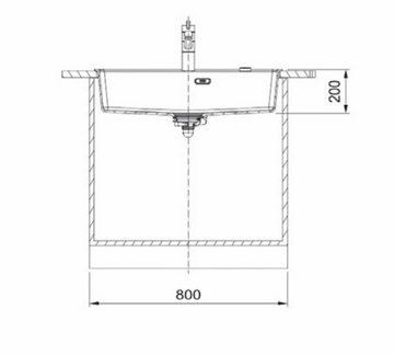 FRANKE Granitspüle FRANKE Maris, MRG 610-72 A Siebkorb-Stopfenventil, Black Matt