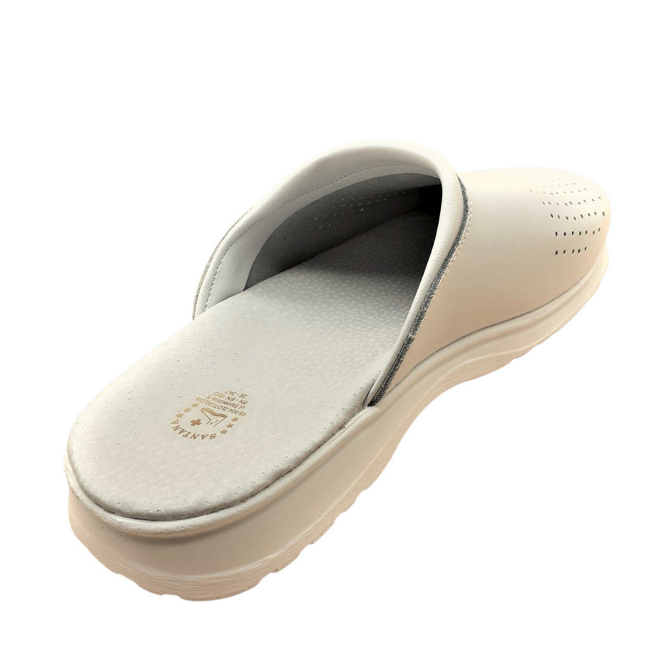 SANTANA Clog Leder Praxis-Schuhe Gesundheitsschuhe Arzt-Komfort Krankenhaus Clog Gesundheitsschuhe