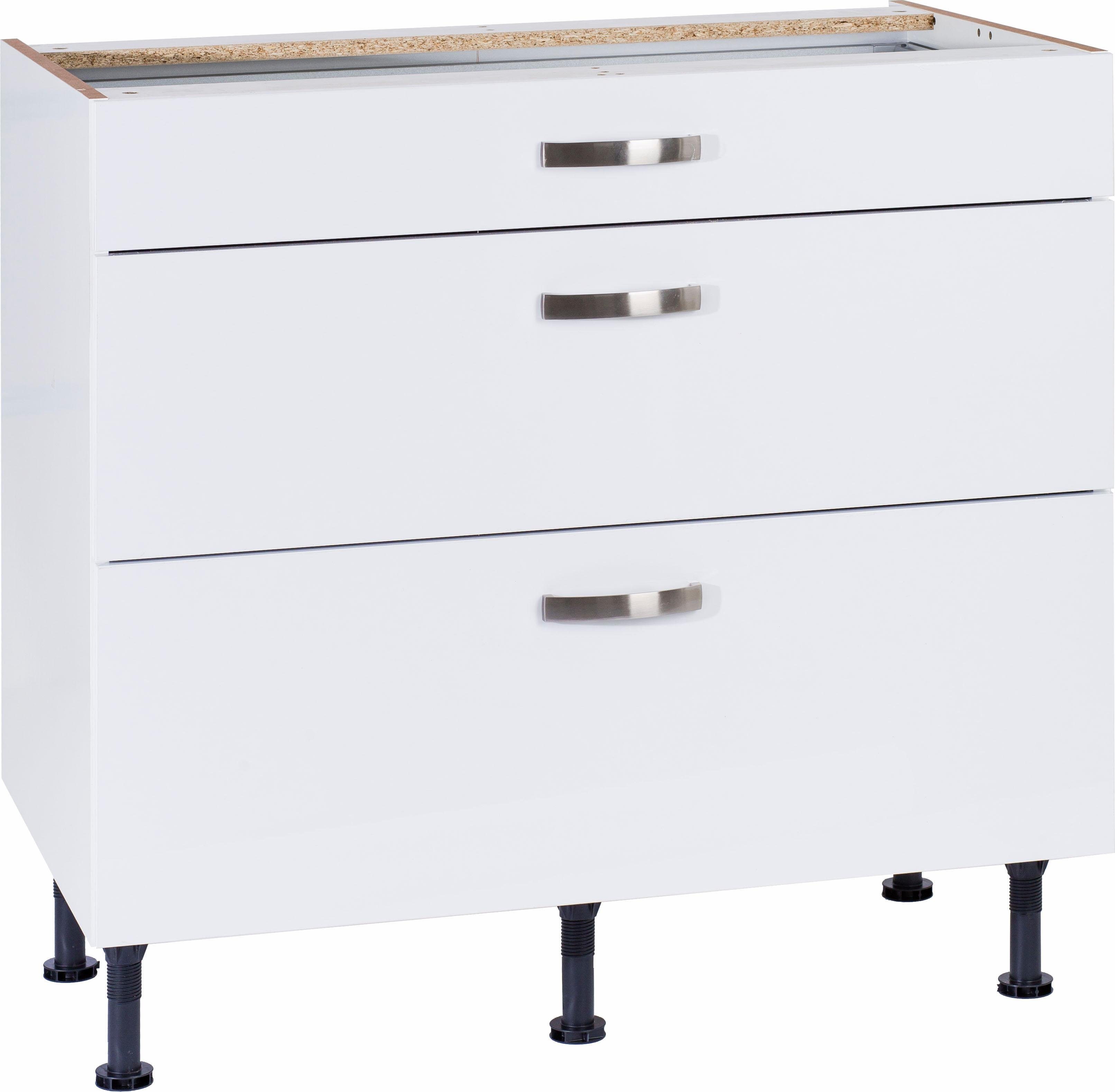 KOCHSTATION Unterschrank KS-Cara Breite 90 cm, mit Vollauszügen und Soft-Close-Funktion