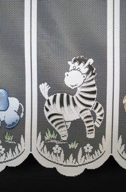 Scheibengardine nach Maß für Kinder Zoo Tiere, Gardinen Kranzusch, Stangendurchzug (1 St), transparent, Kurzgardine, Stablöcher, transparent