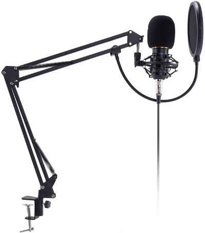 AUKEY Standmikrofon GD-G2, USB Kondensator Mikrofon Set Pro mit Ständer