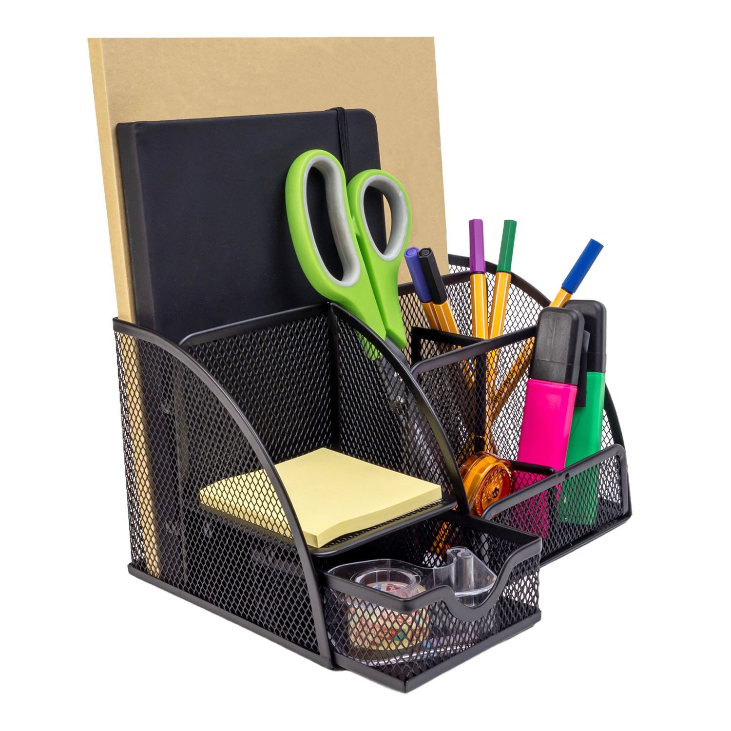 Intirilife Organizer (1 St), Schreibtisch Organizer Stifthalter Box aus Eisen Mesh 22 x 14 x 13 cm