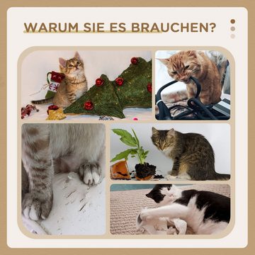 PawHut Kratzbaum Katzenbaum mit Katzenhöhle Kletterbaum mit Bett, Grau, 48.5L x 48.5B x 141.5H cm