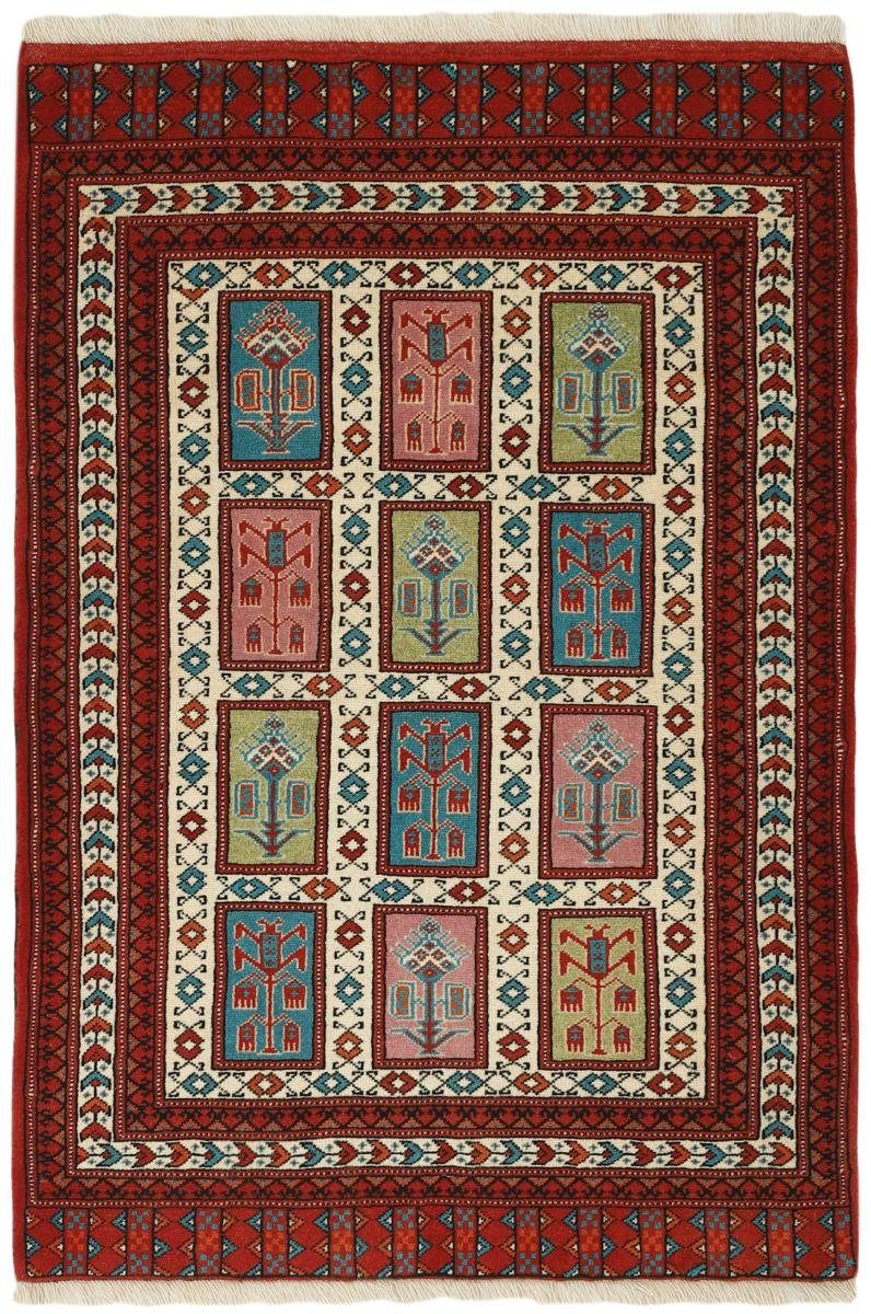 Orientteppich Turkaman 84x123 Handgeknüpfter Orientteppich / Perserteppich, Nain Trading, rechteckig, Höhe: 6 mm