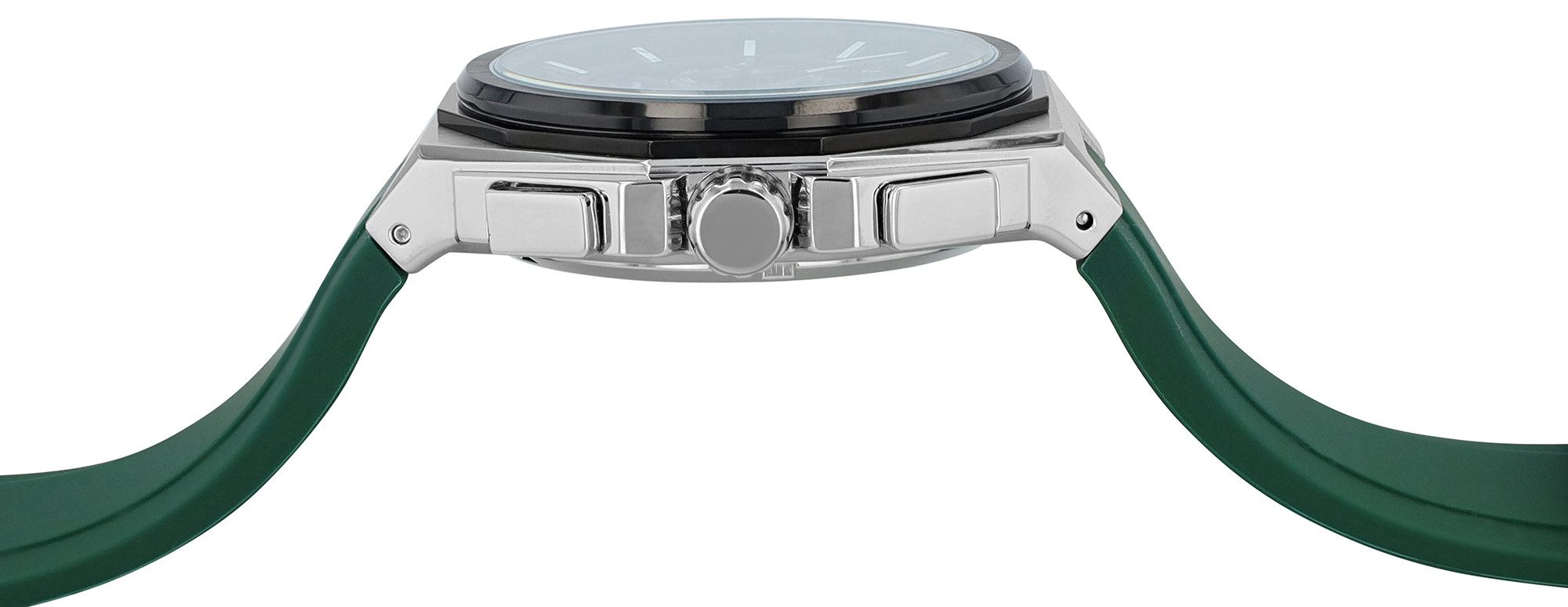Raptor Quarzuhr mit Silikonarmband und Skelett-Zifferblatt
