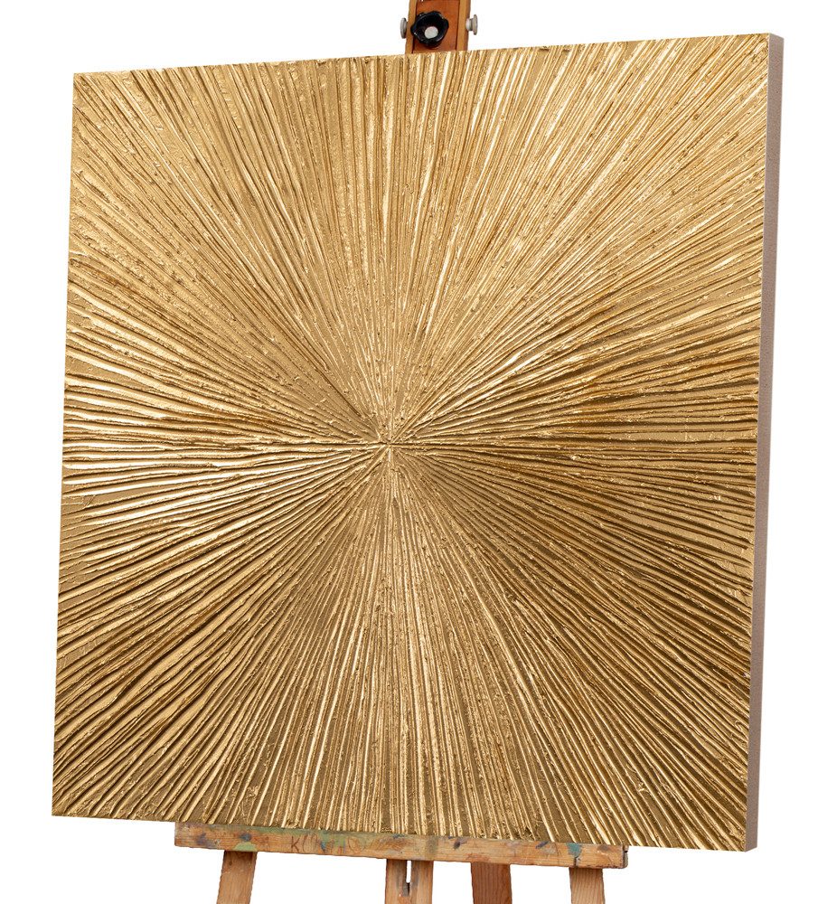 ArtUniverse Gemälde Goldene Eleganz 100x100 cm, Gold günstig online kaufen