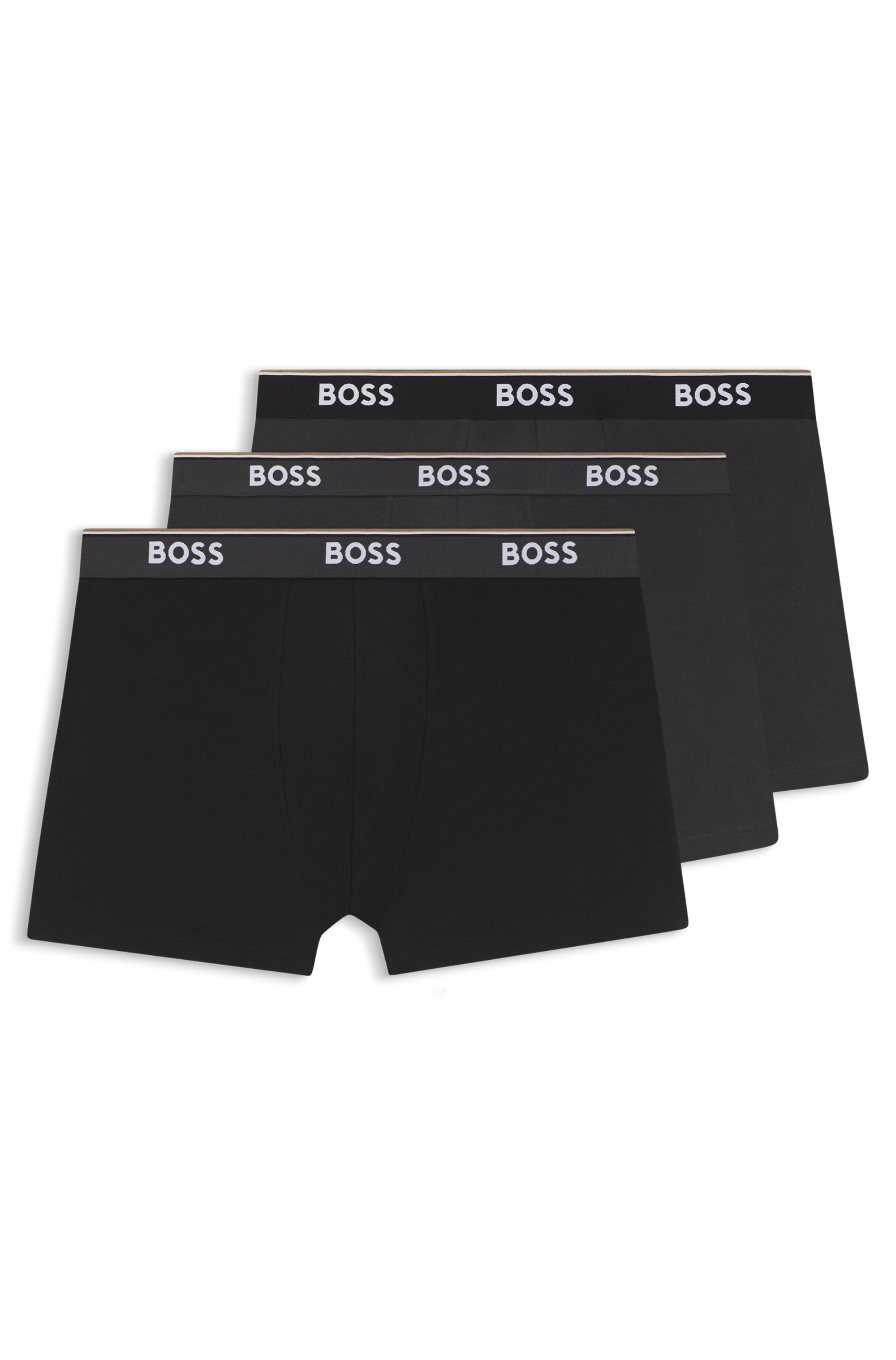 BOSS Boxershorts (Packung, 3-St) aus bequemer Stretch-Baumwolle, körpernah, mittlere Bundhöhe