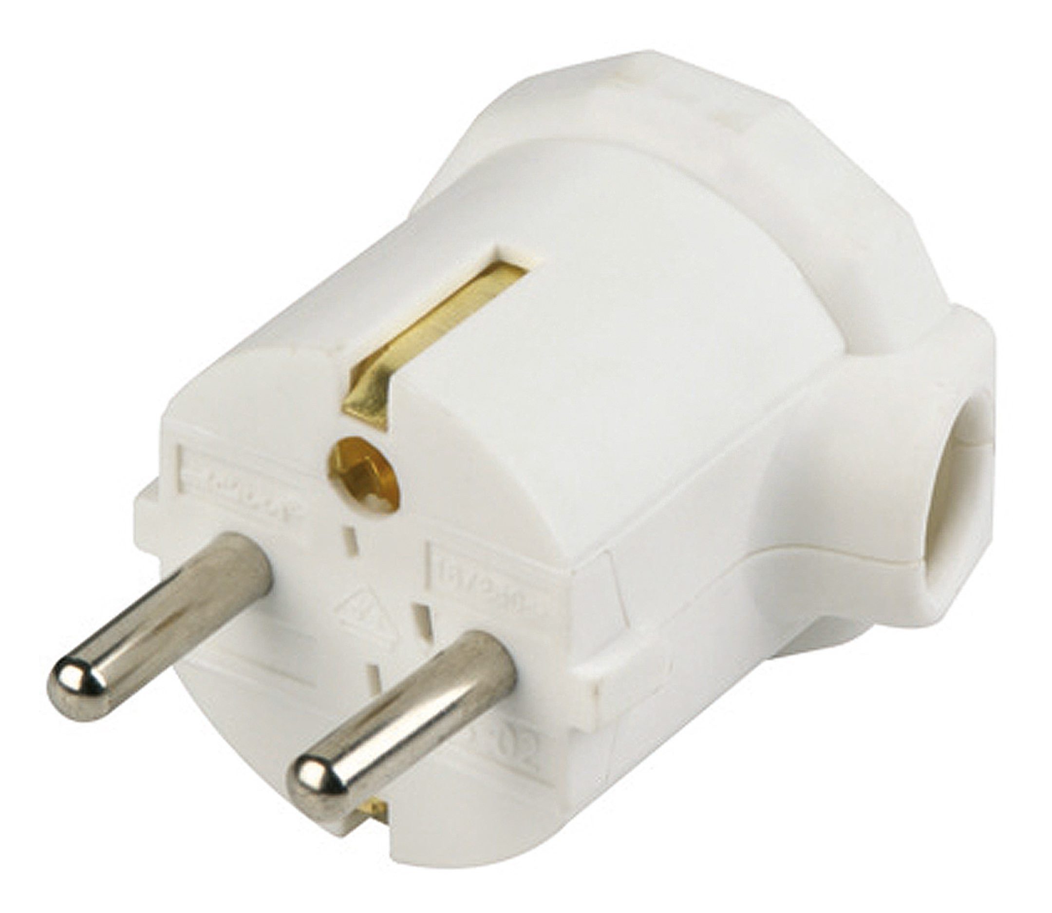 REV Ritter GmbH Schuko-Stecker, Seitliche Einführung weiss