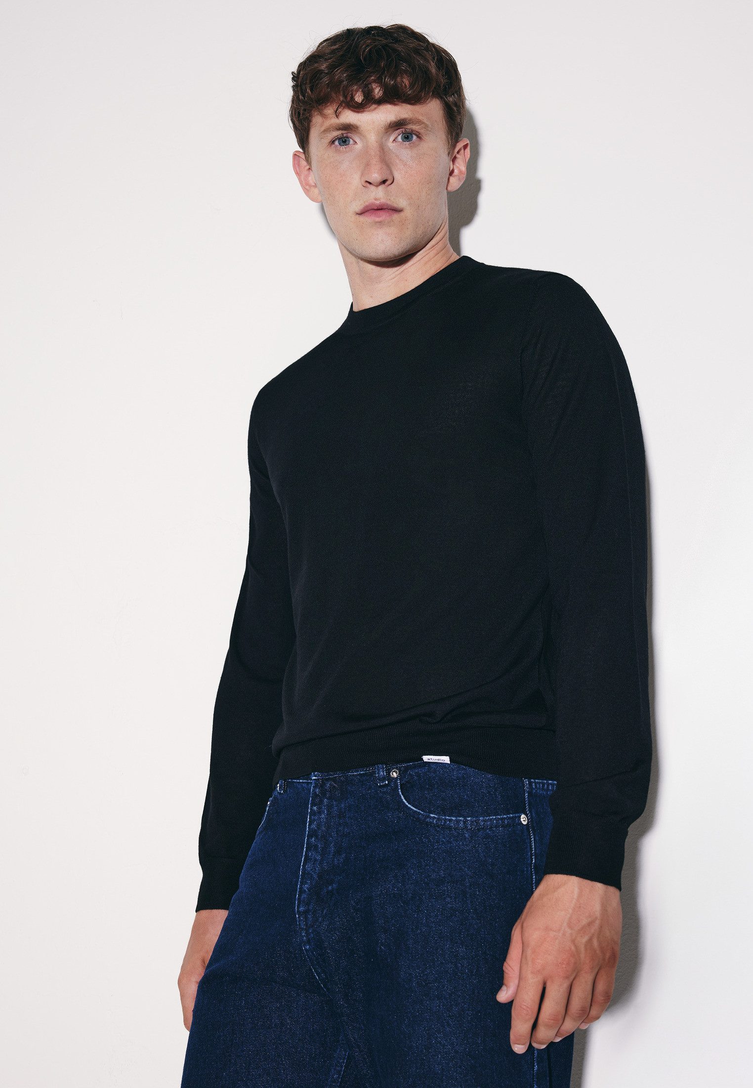 studio seidensticker Strickpullover 1/1 Rundhals Uni