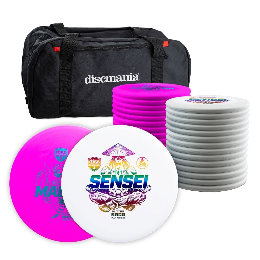 Sportime Wurfscheibe Фрисби-Set Flight, Set mit 30 Discs und einer praktischen Transporttasche