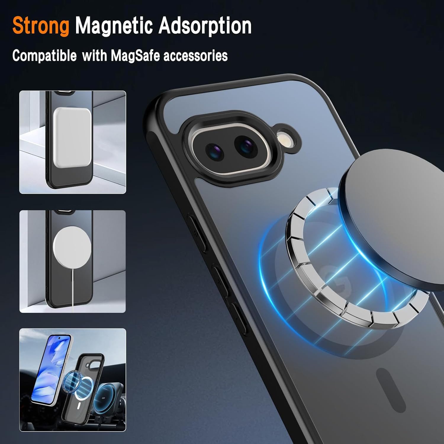 MSM Handyhülle Hülle + 2X Schutzglas für Google Pixel 9A Panzerfolie MagSafe Case 9H