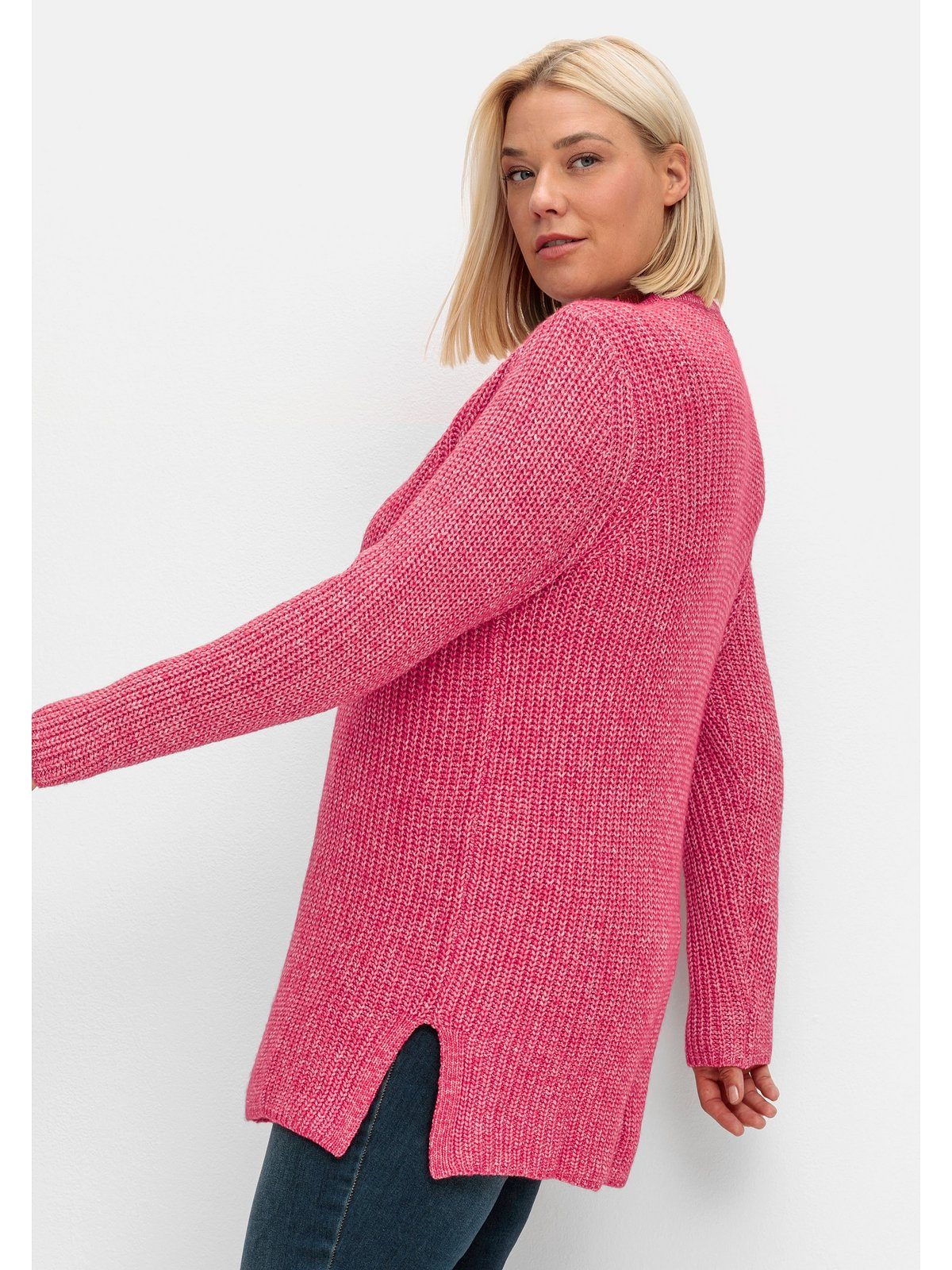 Sheego Strickpullover Große Größen mit Stehkragen, im Patentstrick