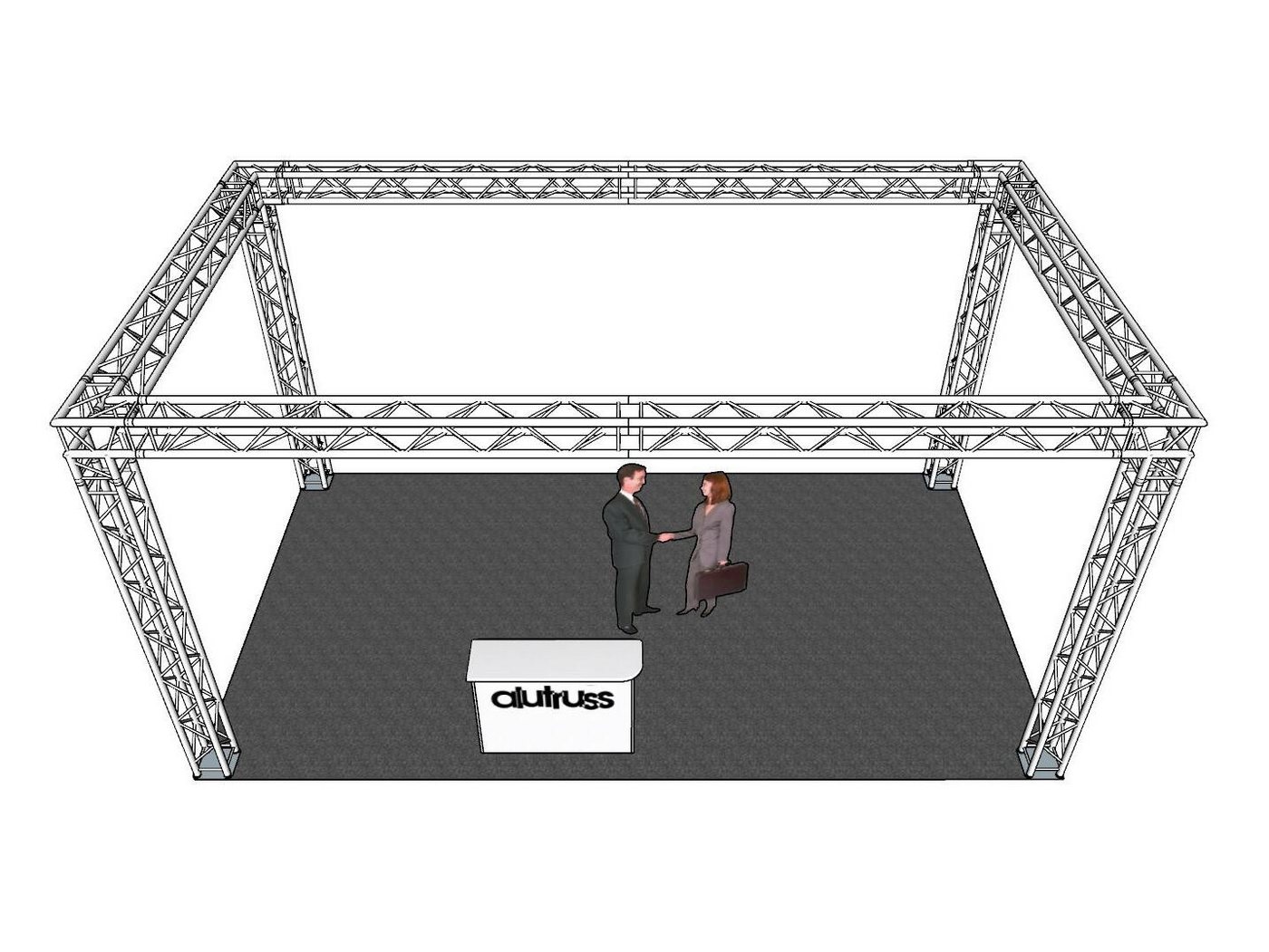 Thumbnail - Alutruss Rahmentraverse ALUTRUSS Traversenset QUADLOCK 6082 Rechteck 7x4x3,5m (BxTxH)