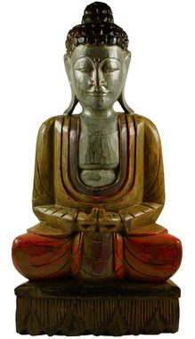 Guru-Shop Buddhafigur Großer Holzbuddha, Dhyana Mudra